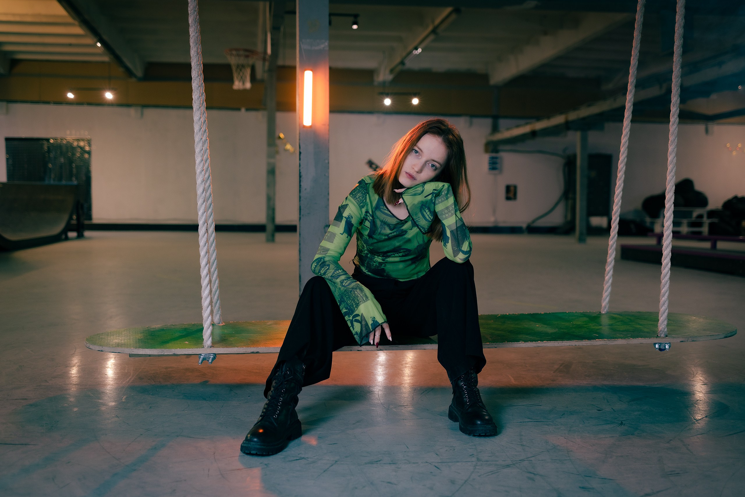 Лина в скейтпарке. Фотограф Санкт-Петербург