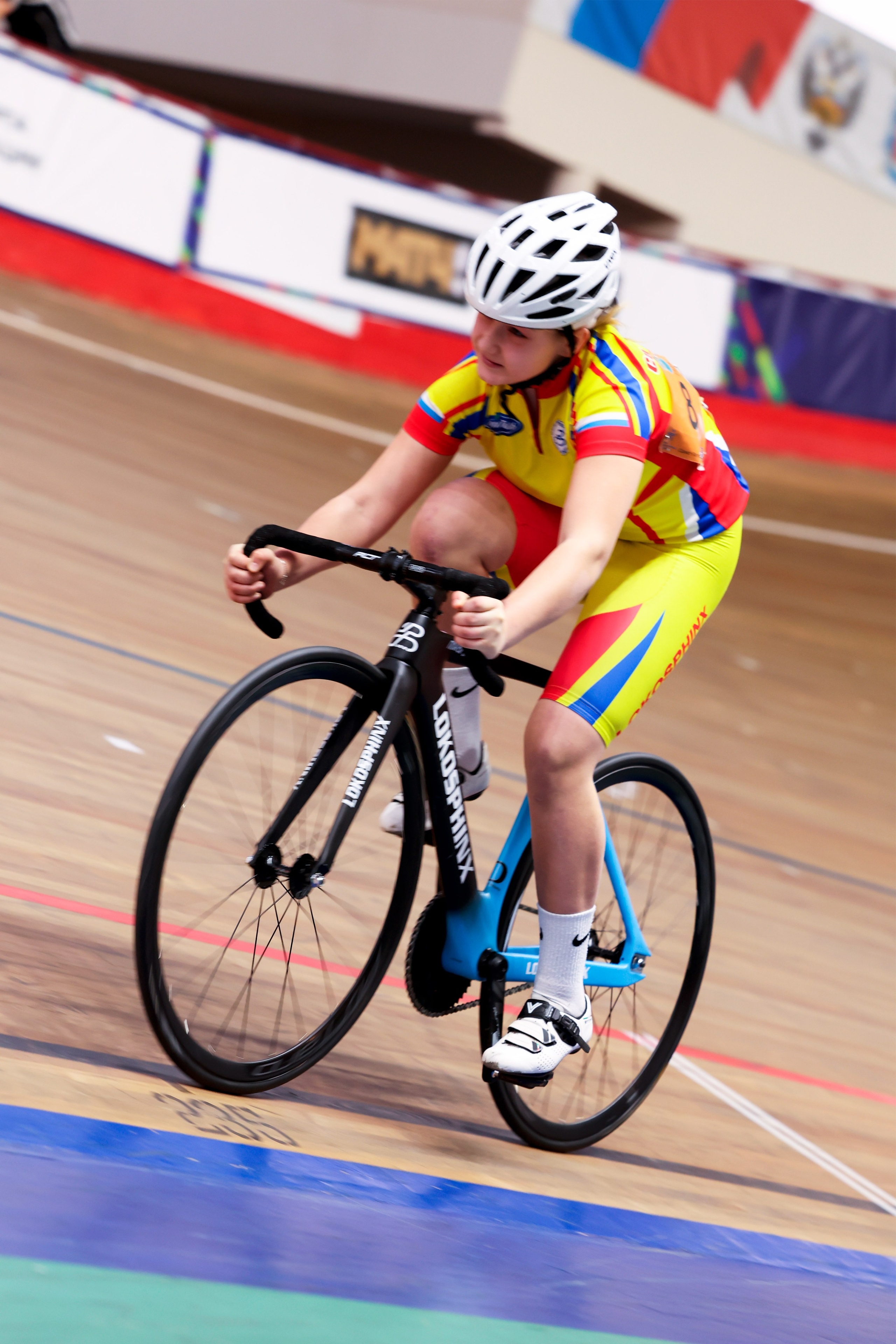 Пятый этап Региональных соревнований по велоспорту на треке (Гит, Скретч) 15.03.2025. Спортивный и репортажный фотограф Антон Тереханов