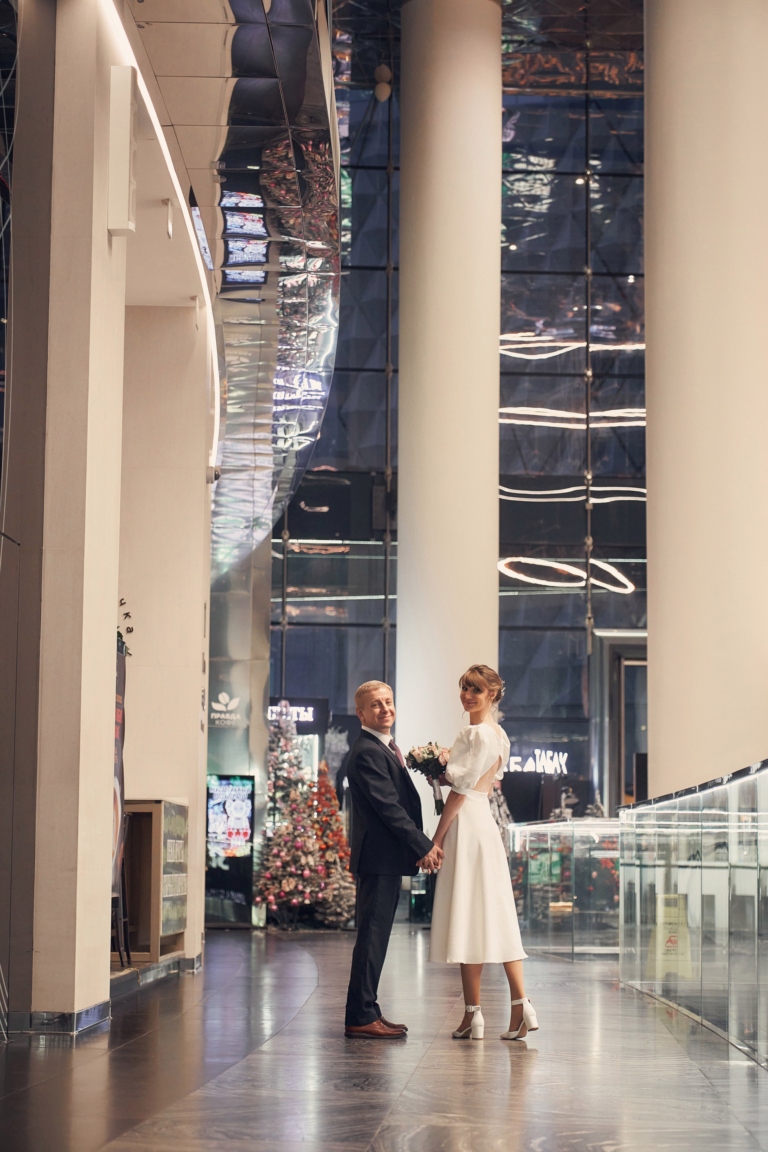 Свадебная Фотосессия в Москва-Сити, ресторан Birds