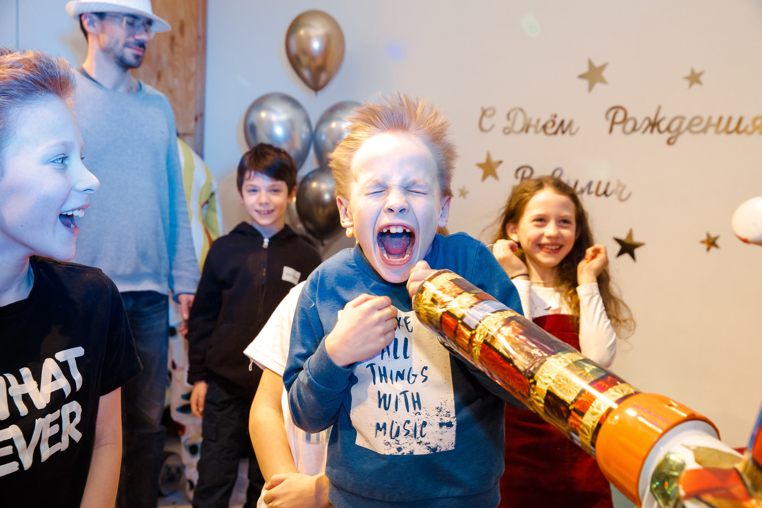 репортаж с детских дней рождения мальчик воздушная пушка