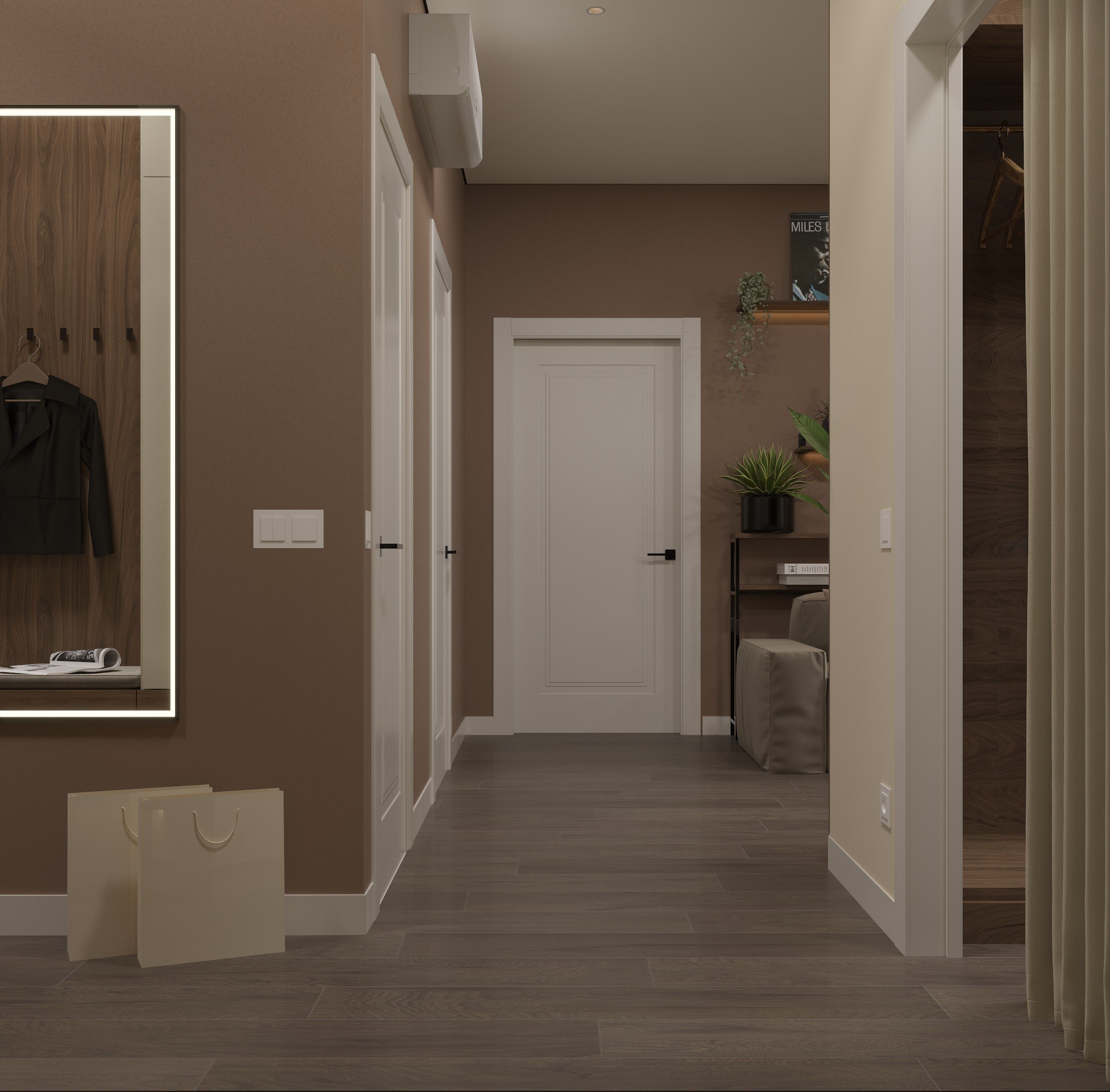 3д визуализация кв. 55 м² г. Курск. Ксения. 3D‑визуализатор