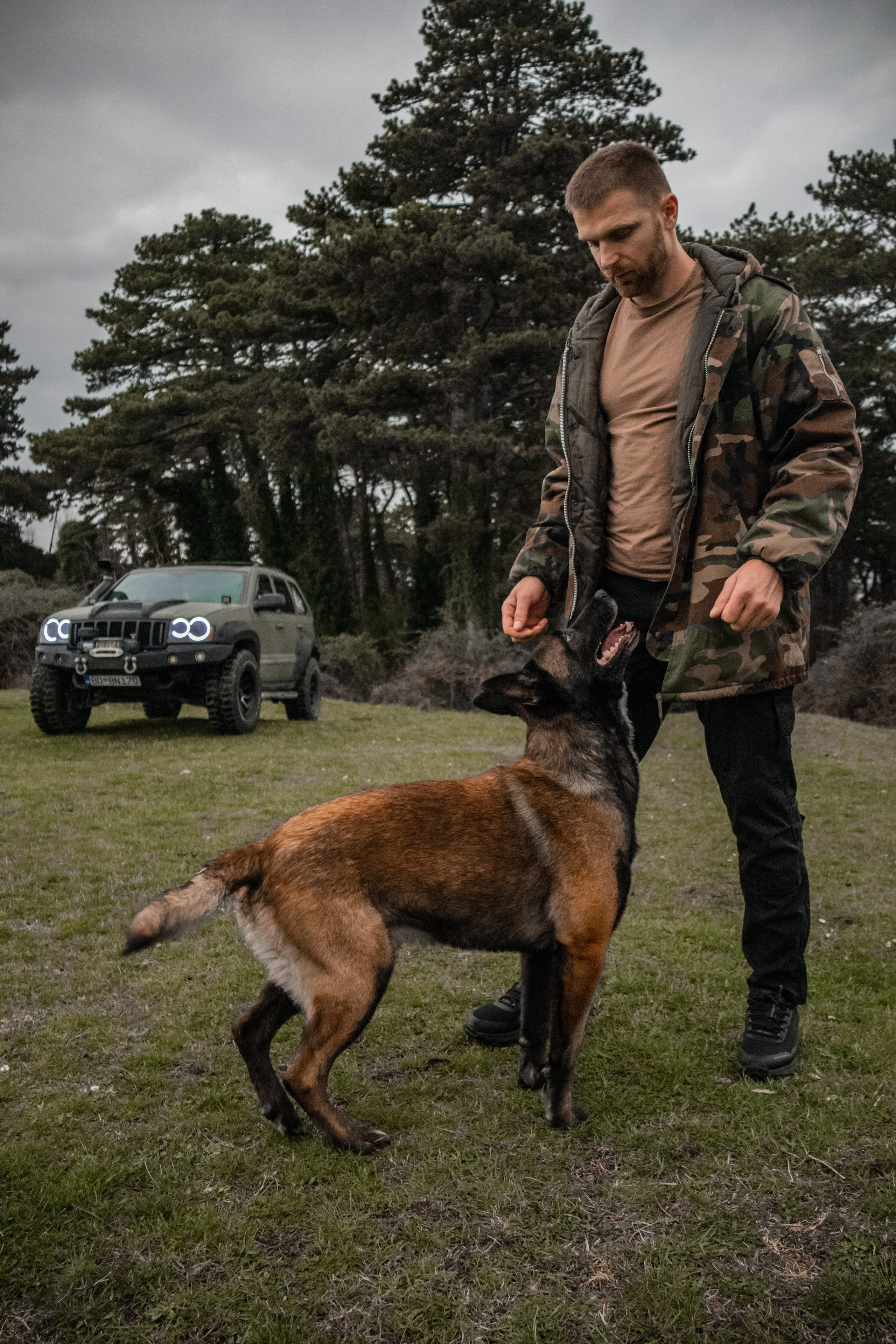 Photoshoot with a dog in Montenegro. Portrait photographer in Tivat Montenegro Katerina Kirsanova