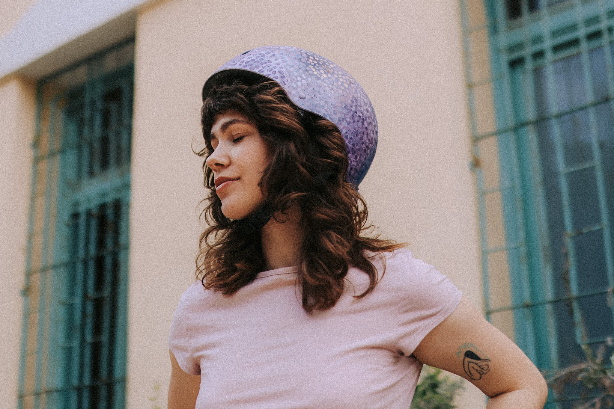 Nogah's helmets, Tel Aviv / April 2025. Photographer in Israel Alice Milchin