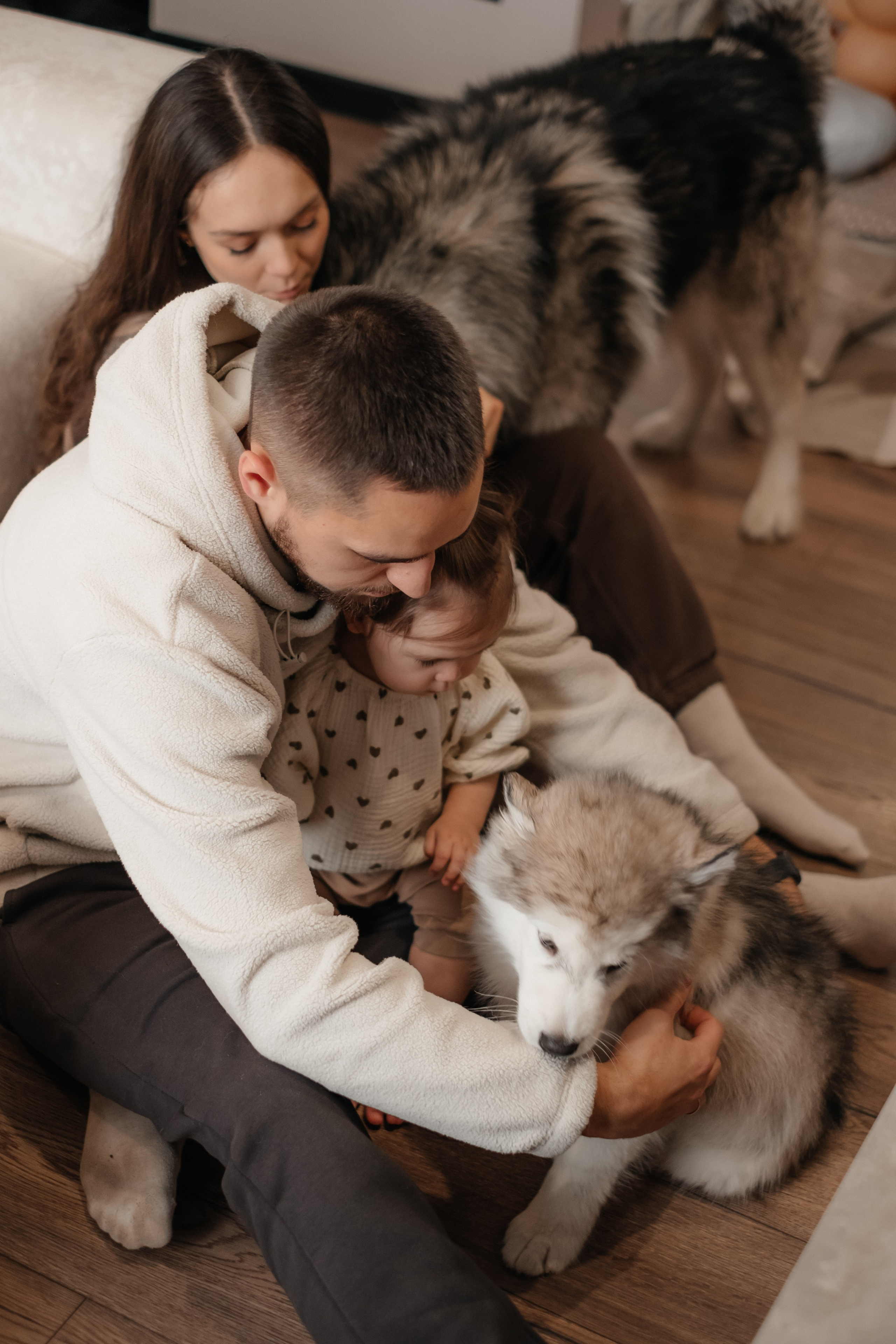 Катя, Саша и Еся | домашняя съемка. Фотограф в Новосибирске Диана Ильиных