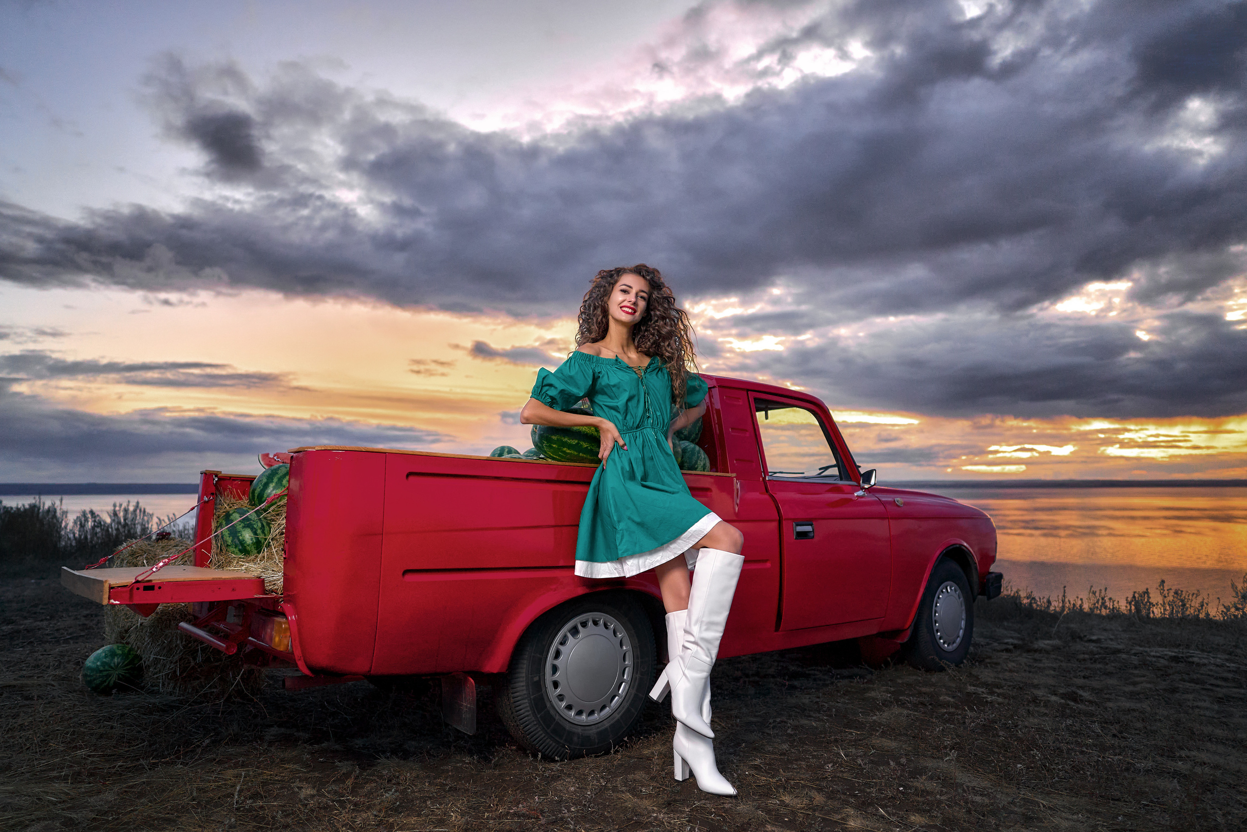 Полина на арбузах. Фотограф в Тольятти Вячеслав Цуркан