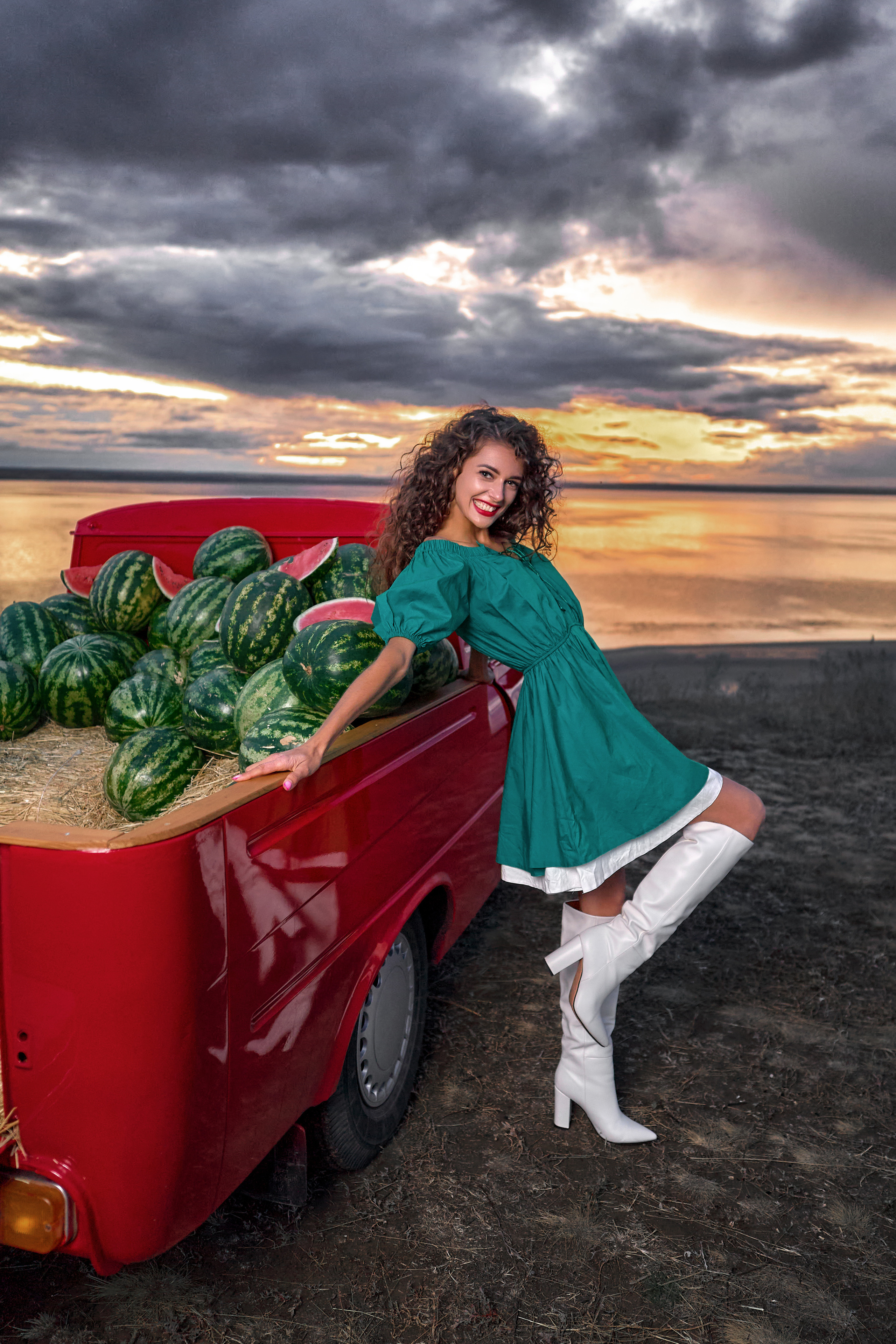 Полина на арбузах. Фотограф в Тольятти Вячеслав Цуркан