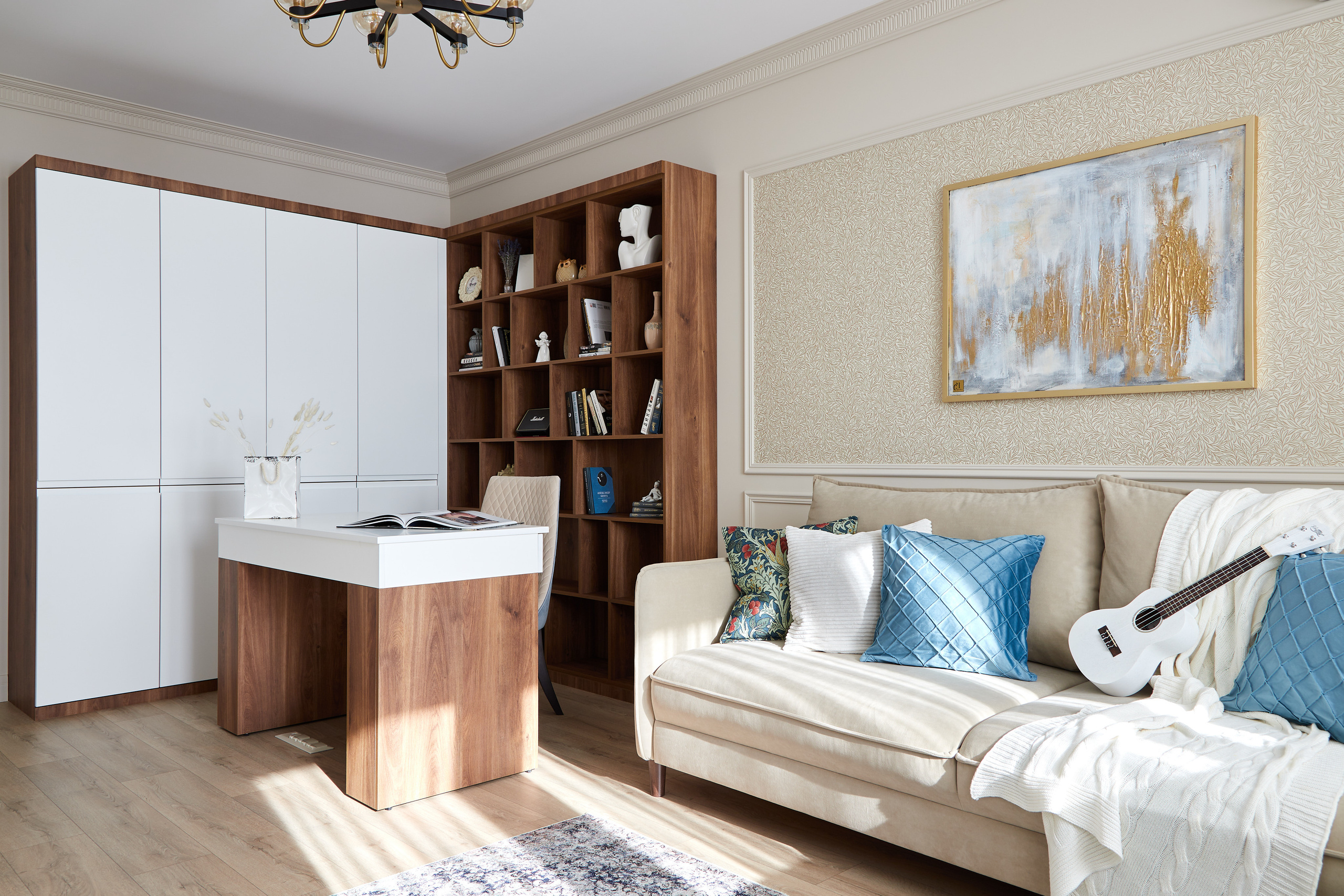 Реализованный проект однокомнатной квартиры дизайнера Ирины Лузан. Интерьерный фотограф Краснодар. Галина Ладыгина