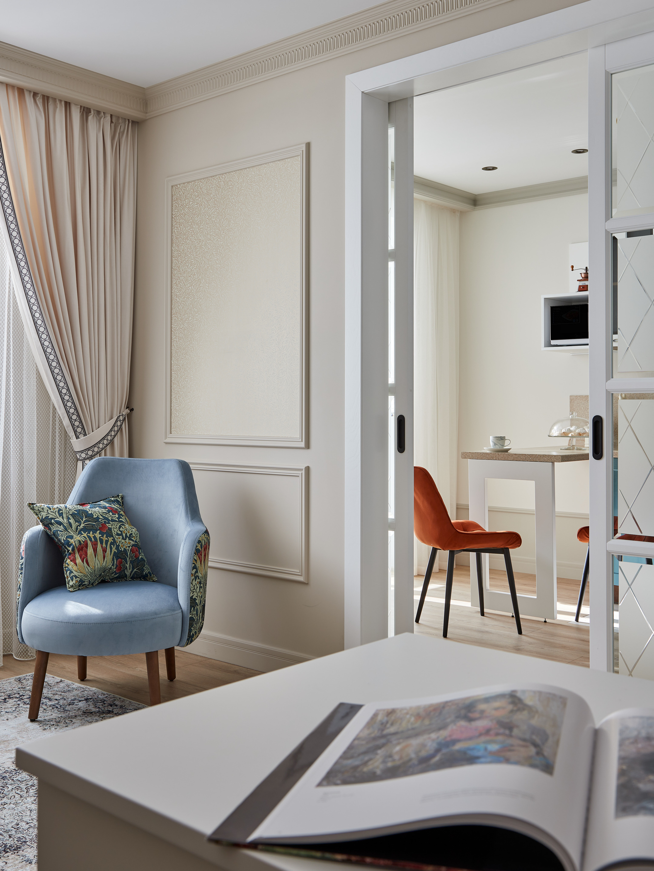 Реализованный проект однокомнатной квартиры дизайнера Ирины Лузан. Интерьерный фотограф Краснодар. Галина Ладыгина