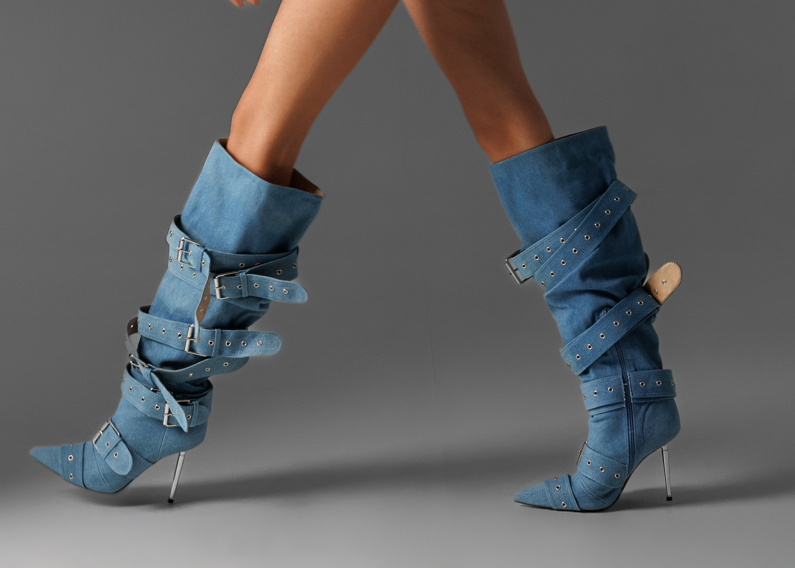 Джинсовые сапоги. Размер 40