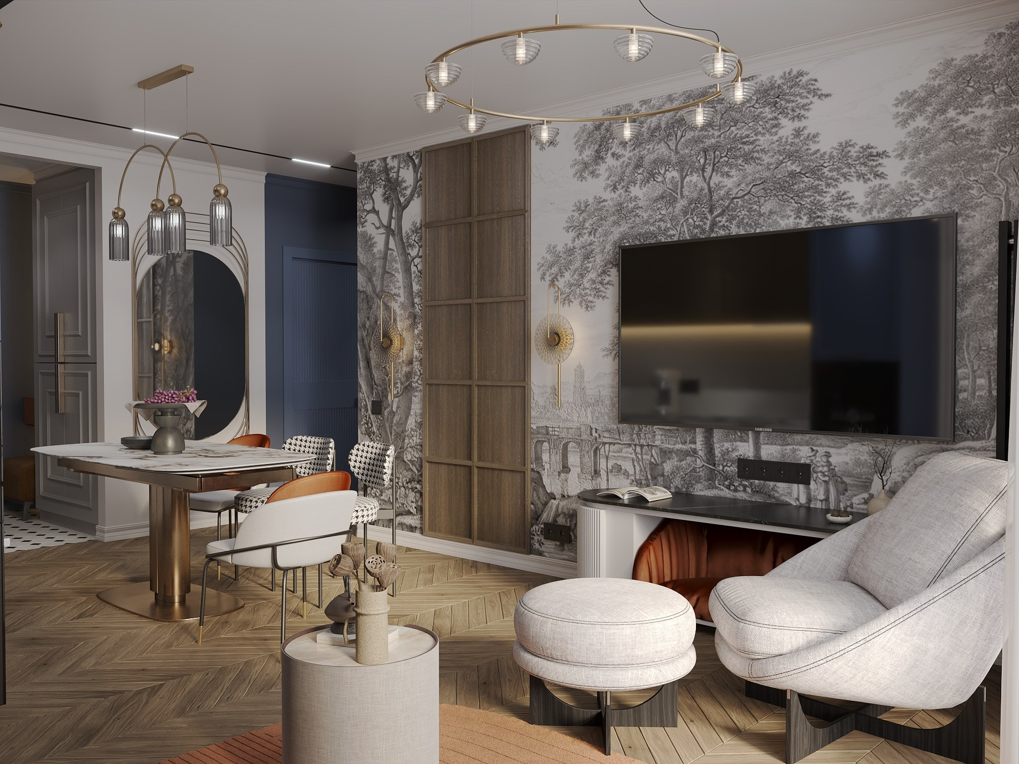 ЖК Discovery Residence, квартира 82,6 м². БК студия дизайна интерьера