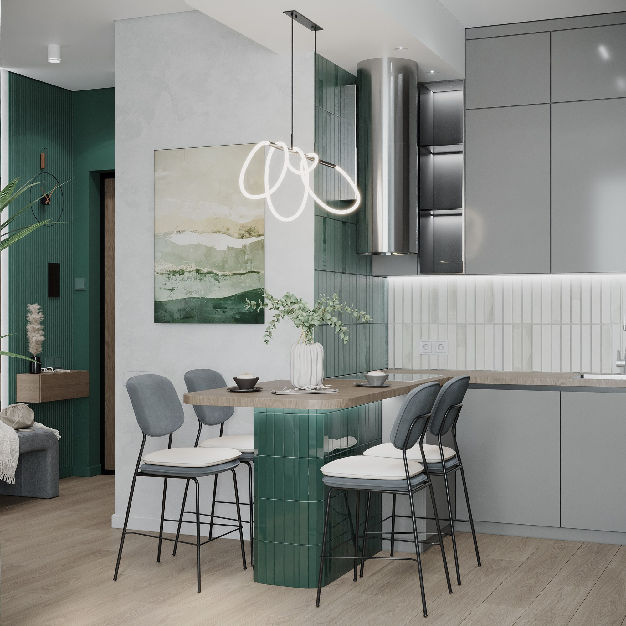 ЖК Легенда Малоохтинский. Тропический оазис. Проект в реализации. Дизайн-студия интерьеров Юлии Ивановой