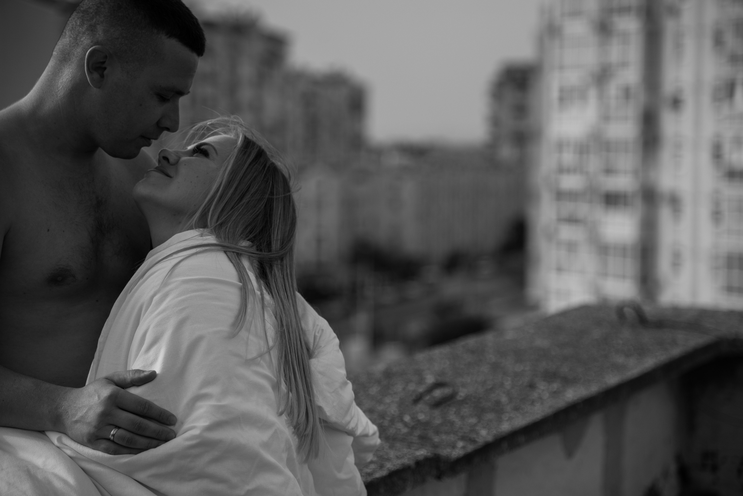 На крыше в одеялах. Свадебный фотограф Анна Хочева