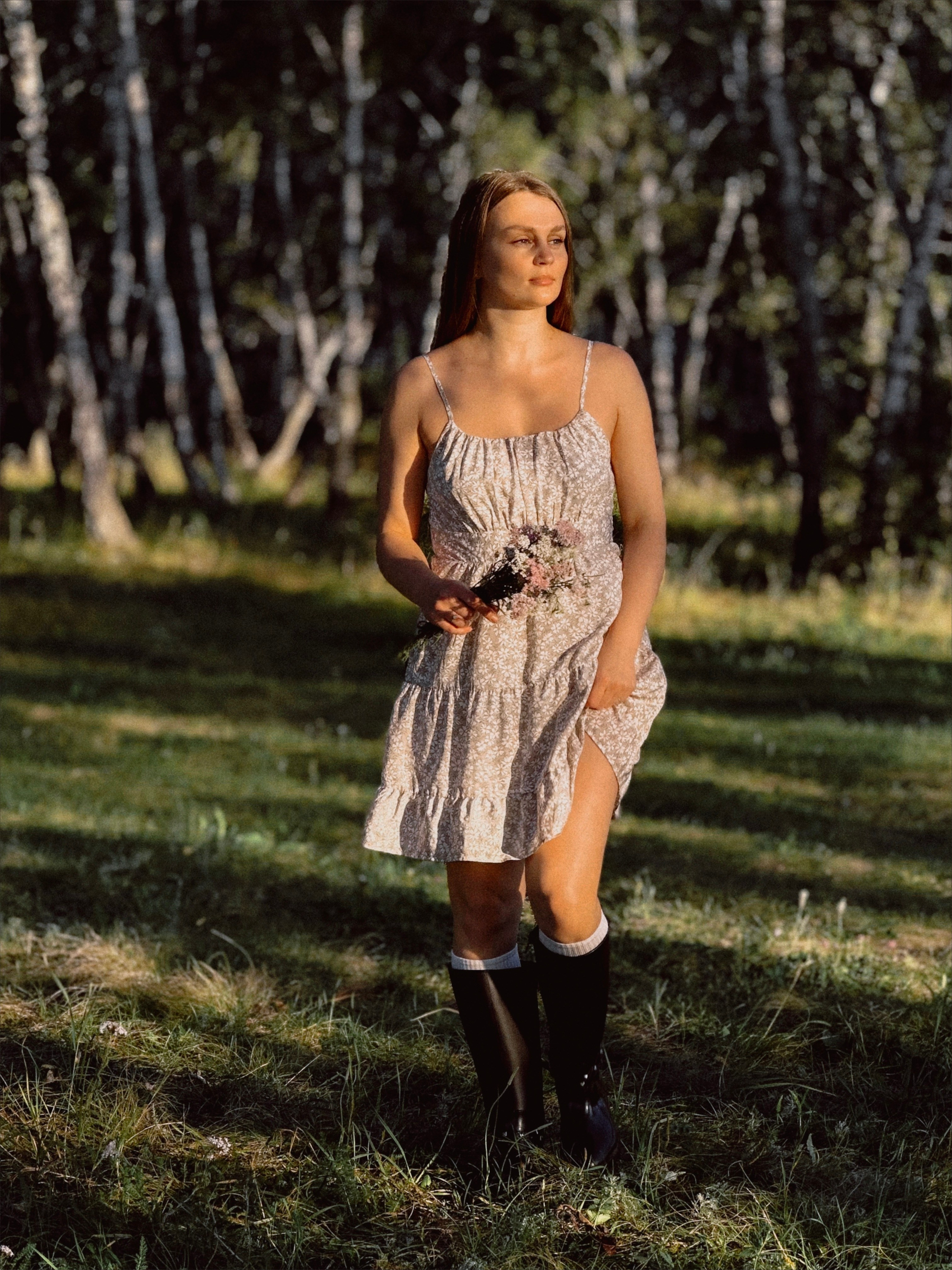 Ретро в берёзовом лесу. Чувственный мобильный фотограф в Казани и Сочи Дьяченко Дарья