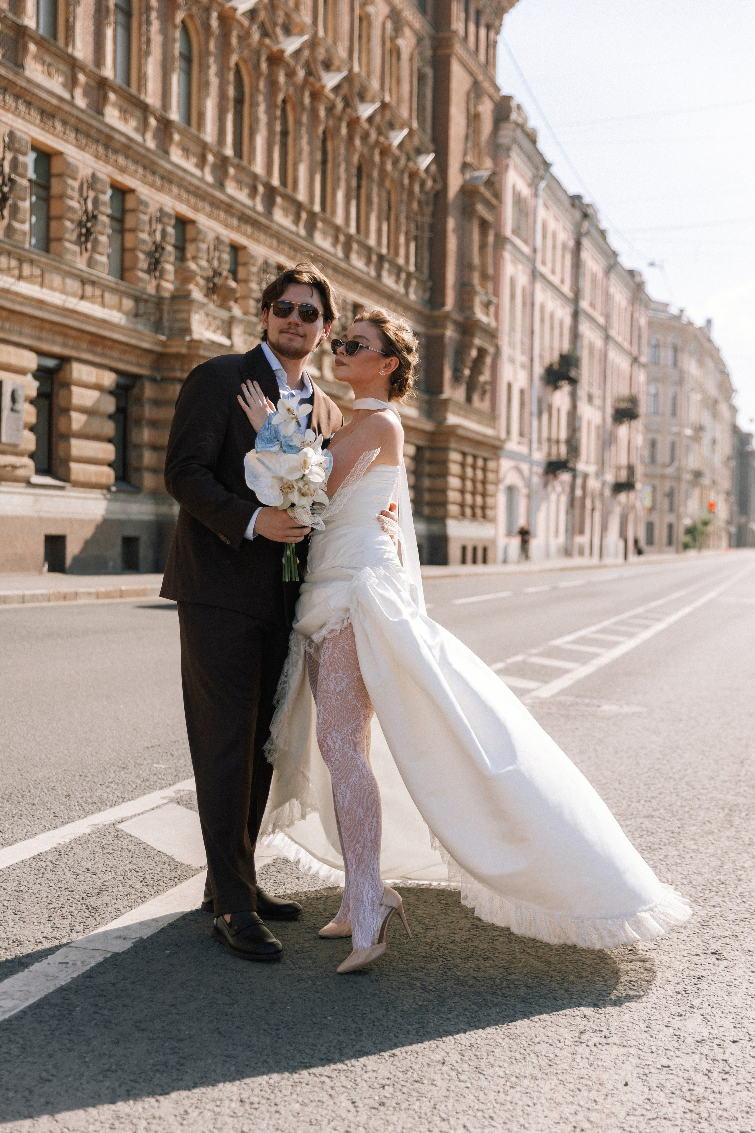 Свадебная фотосессия в Санкт-Петербурге Глеб и Ксения Прогулка на катере и набережная Фонтанки