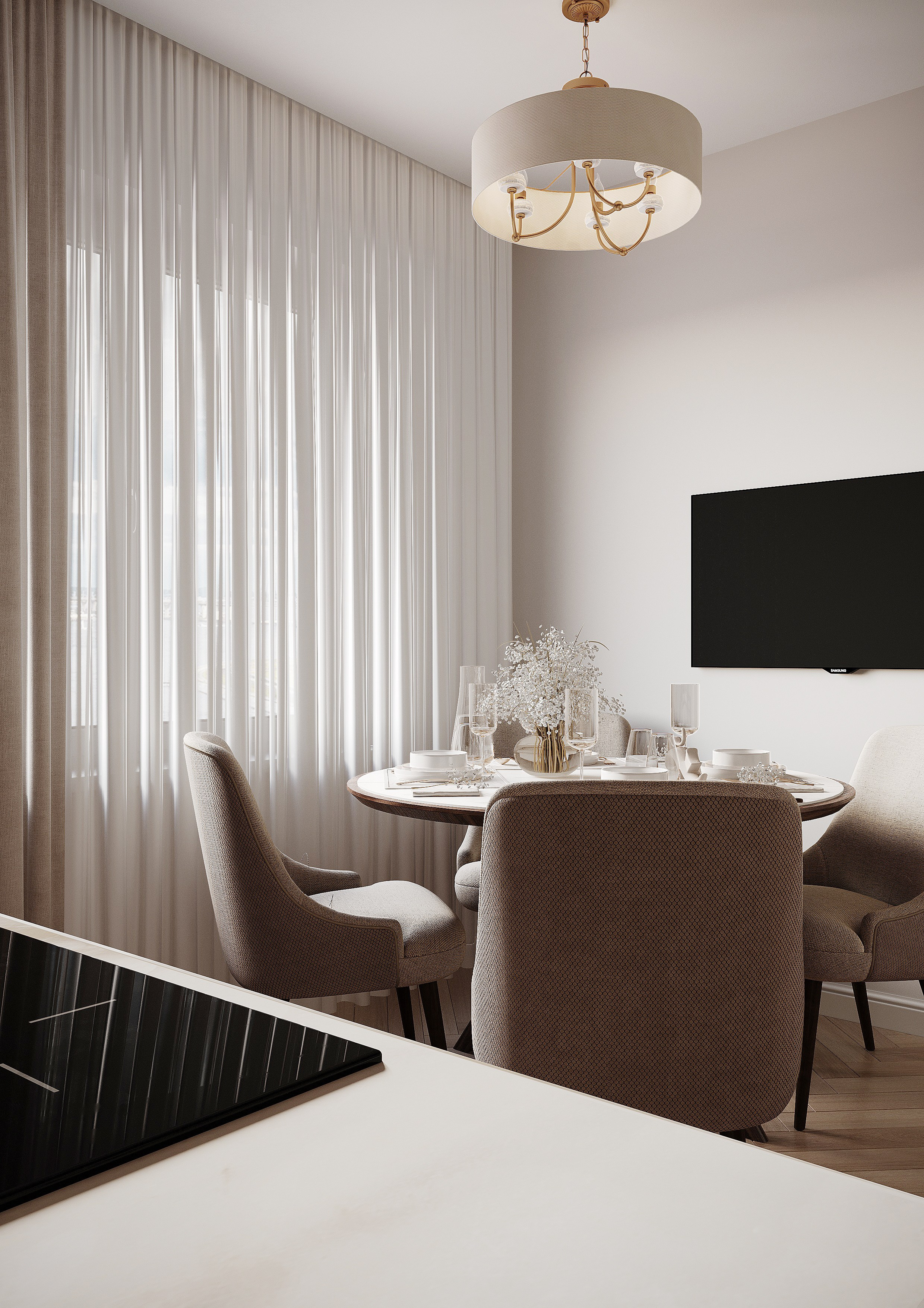 Просторная нежная квартира для милых девушек. Батракова Наталья дизайнер интерьеров Санкт-Петербург Москва Архангель