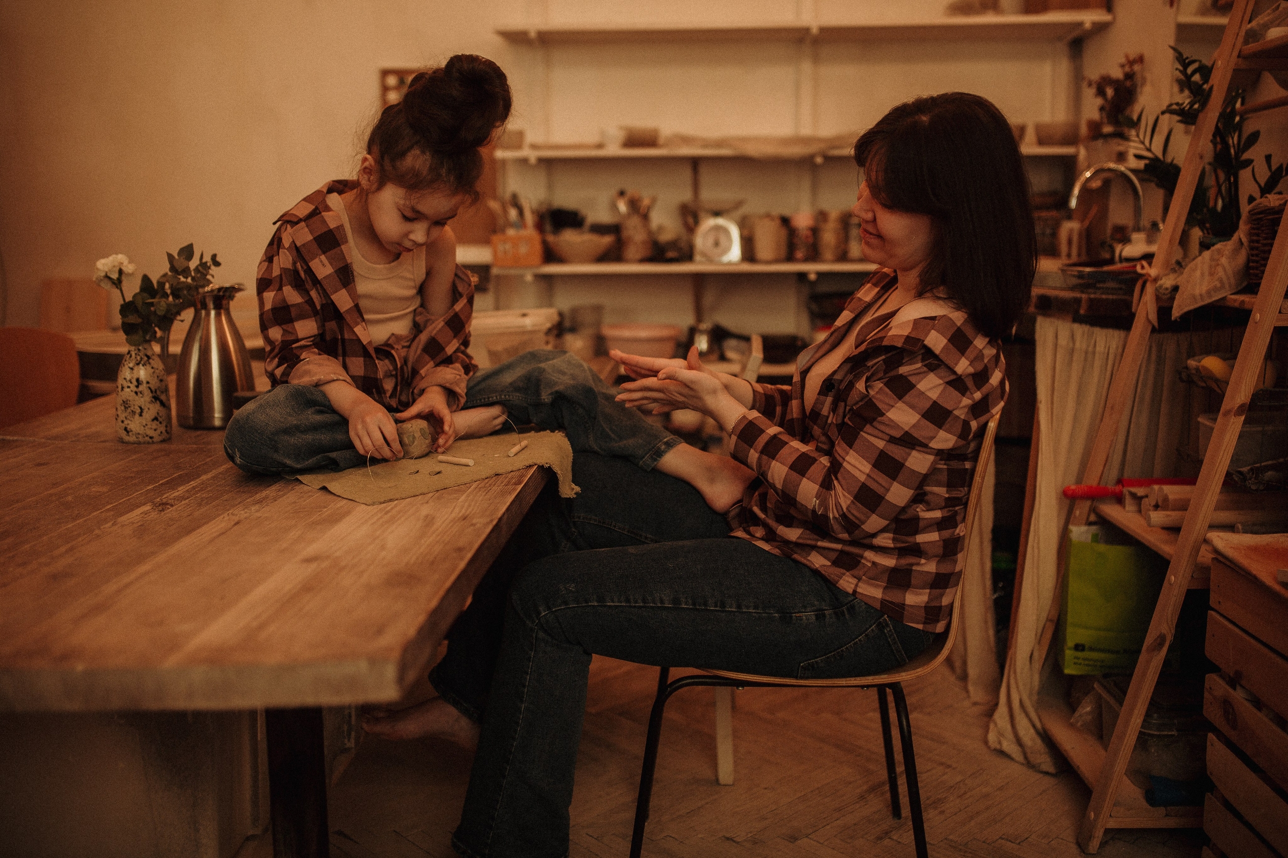 Дина & София гончарная. Семейный и Свадебный фотограф в Санкт-Петербурге Плохая Екатерина