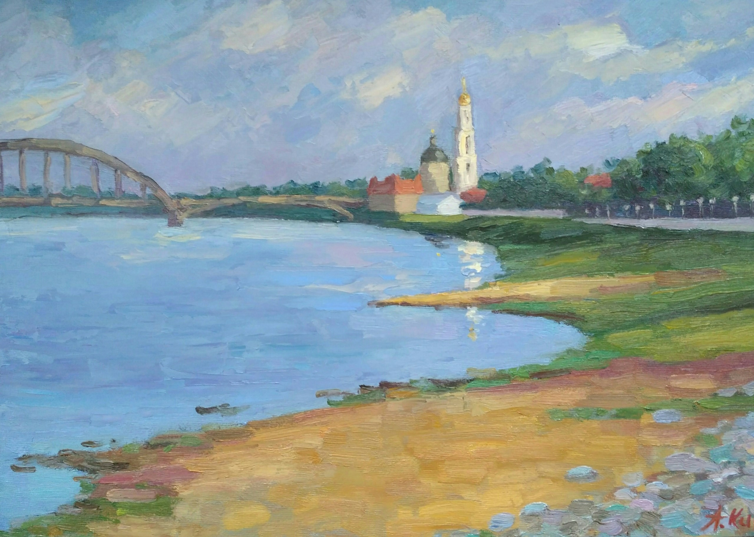 Рыбинск, картина маслом