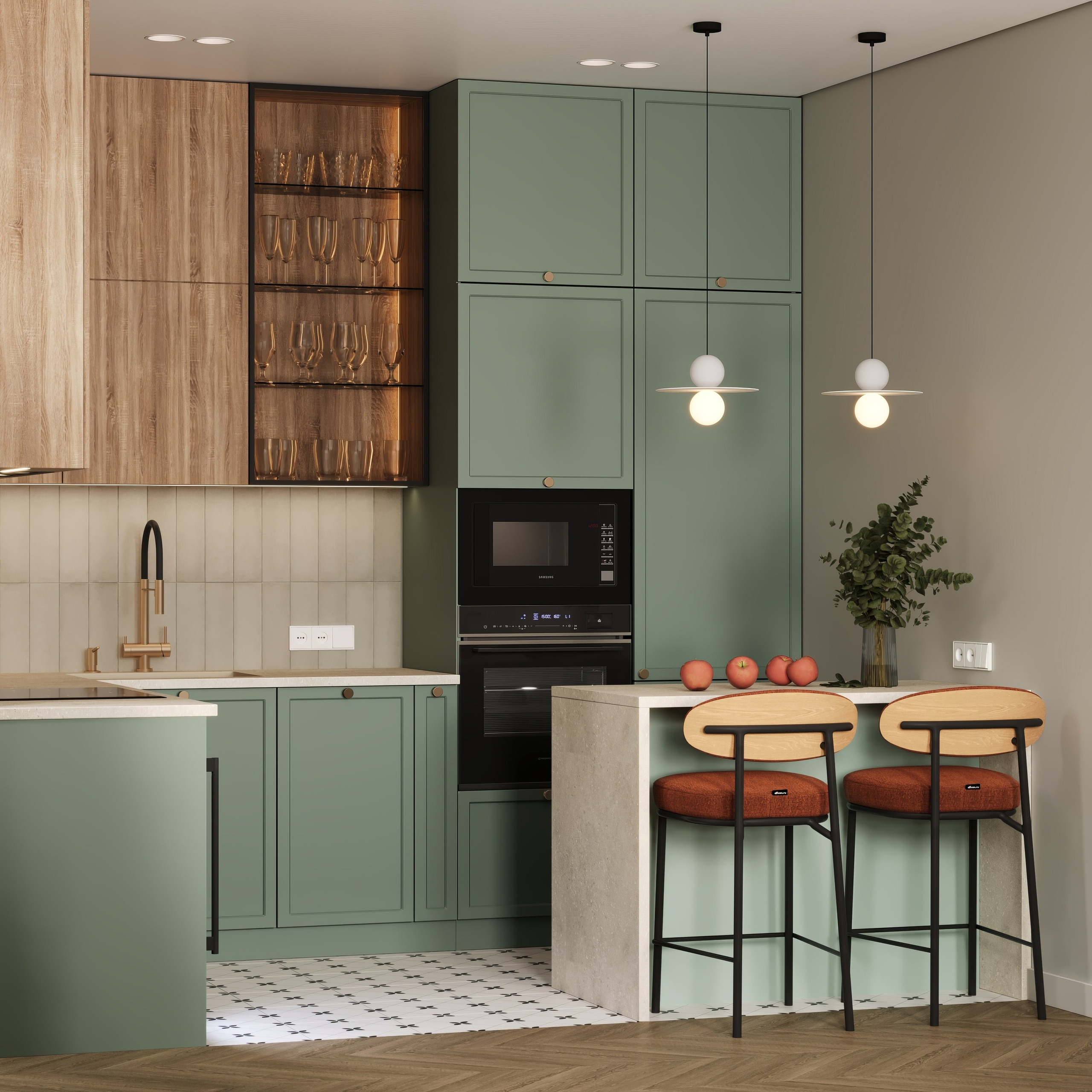 Визуализация квартиры ЖК Дзен-кварталы 70.2 m². Заказать 3d визуализацию интерьеров — Дарья Веденёва