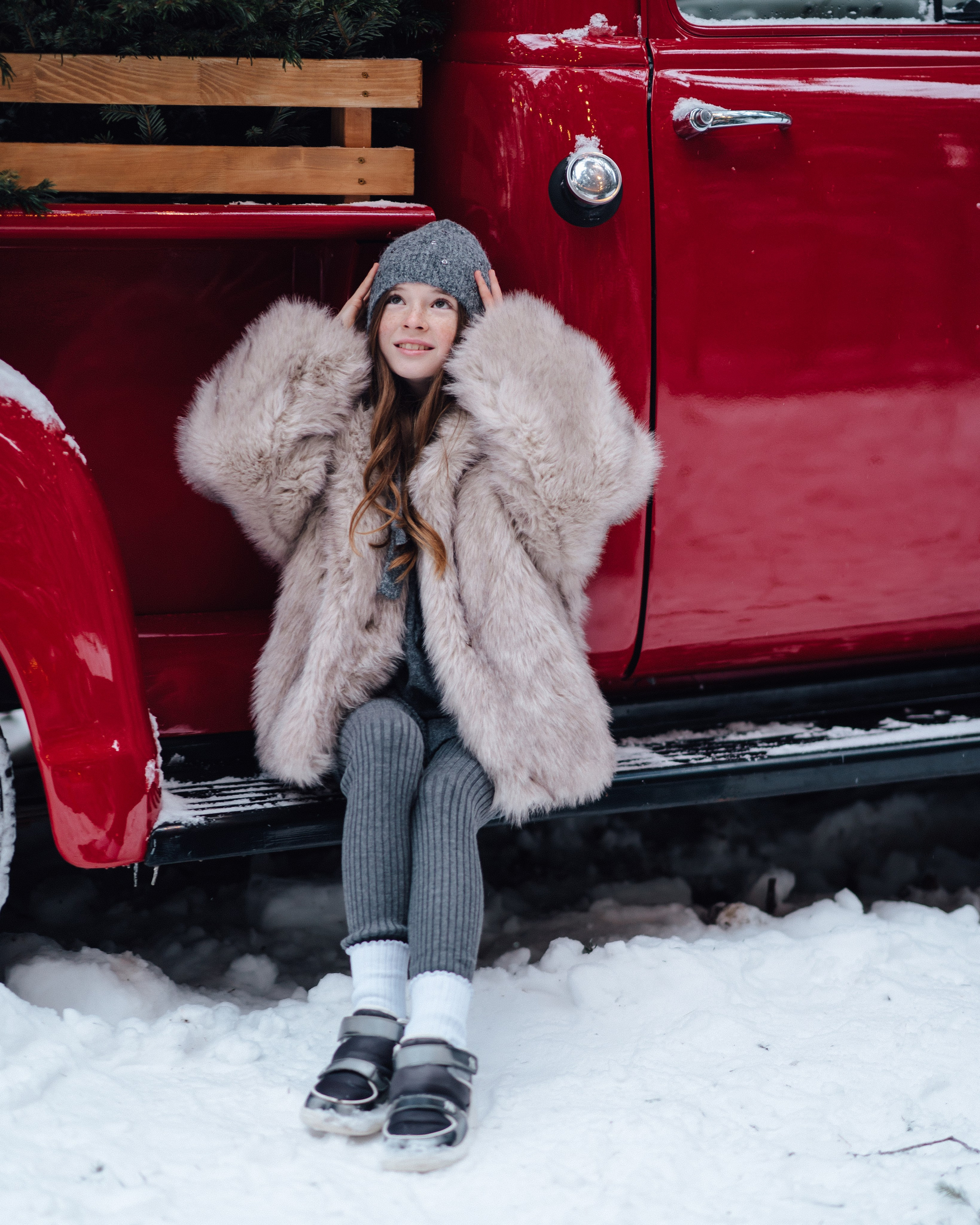 New Year. Red Car. Творческий фотограф взрослых и детей в Москве Анна Блифернец