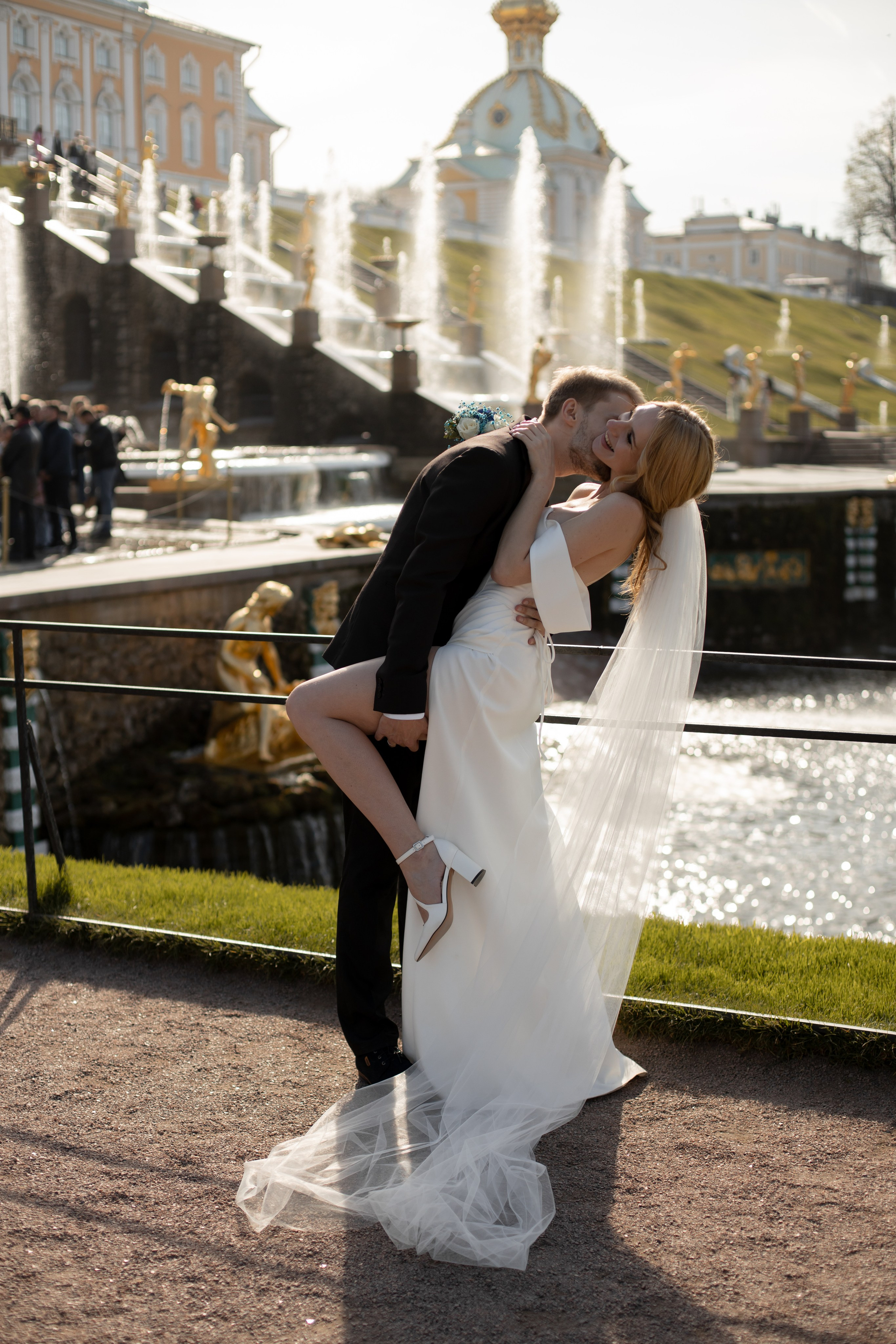 Петергоф / ЗАГС + прогулка. Свадебный и семейный фотограф в Москве Диана Левченко