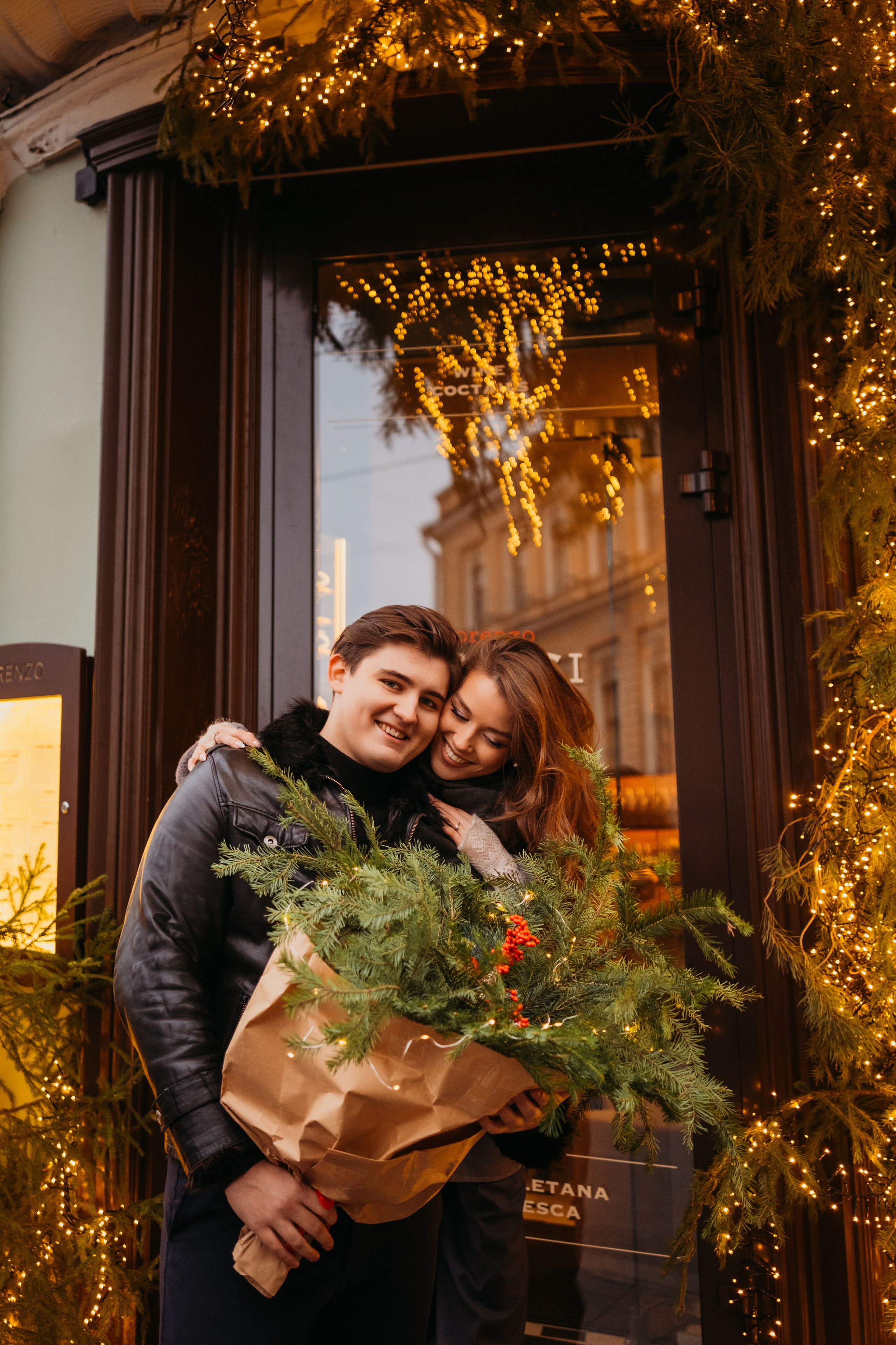 Аня и Даня: новогодняя прогулка. Семейный и детский фотограф в Санкт-Петербурге