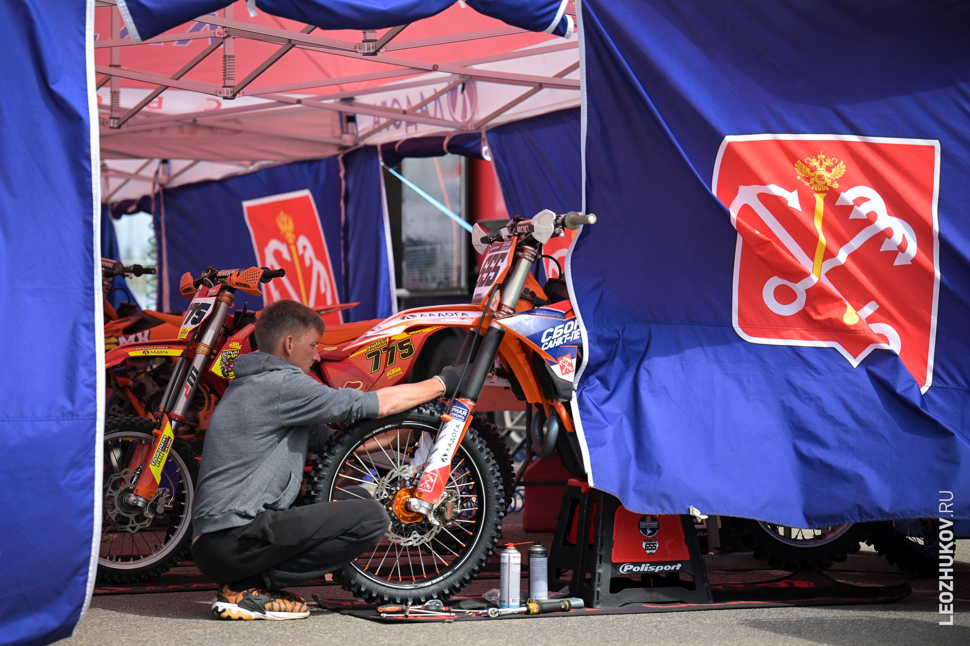 1 round of ММТ RGP russian motocross championships. Sports photographer Leonid Zhukov
