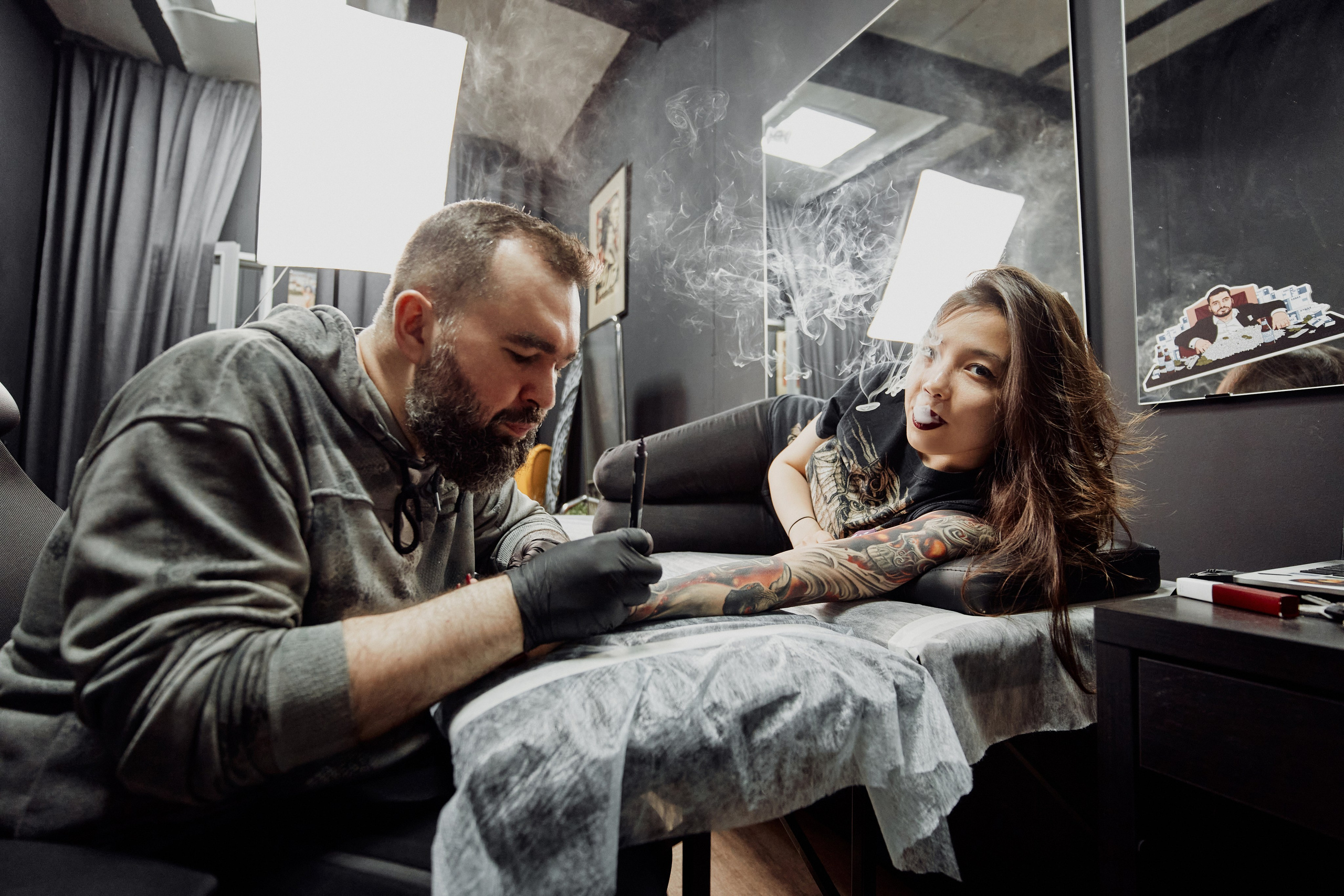 Тату-мастер. Фотограф Москва Арина Клокова