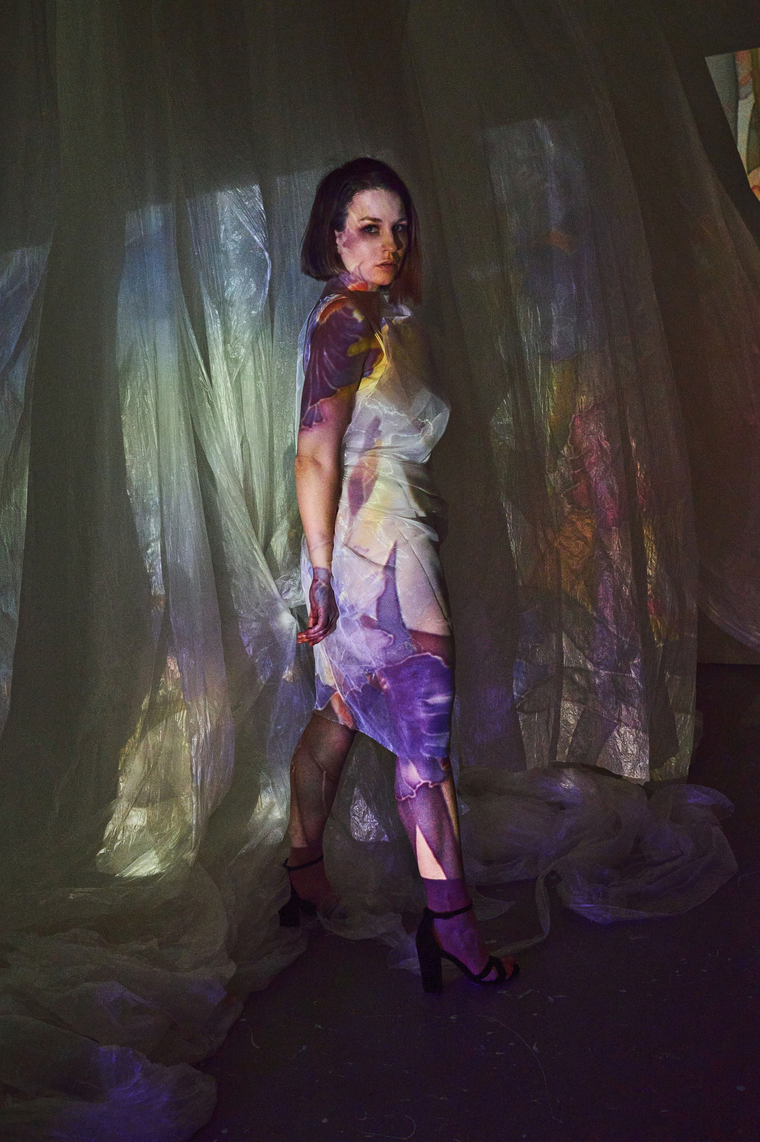 Фотосессия Ксении с проектором