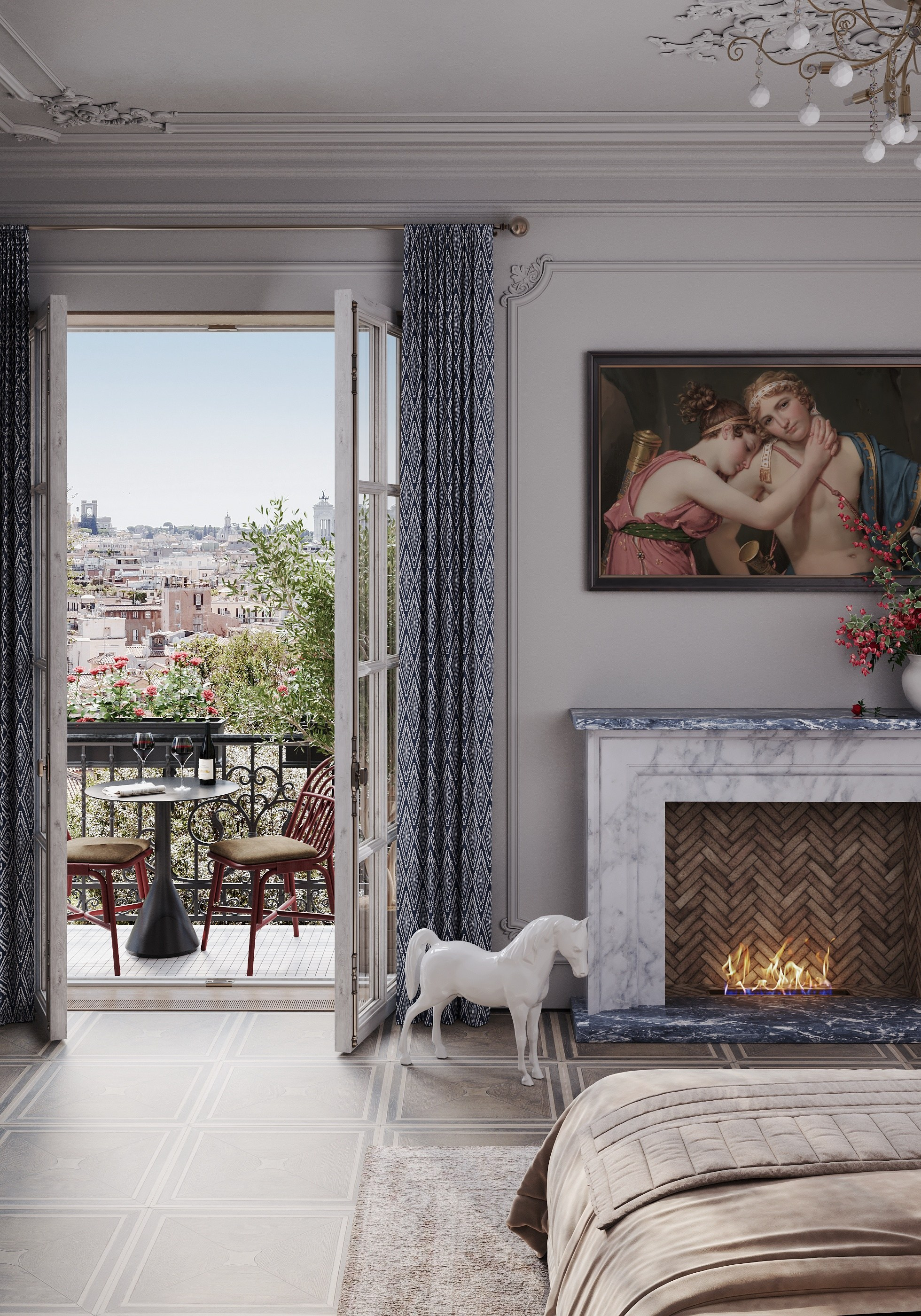 Adelle — концептуальный проект. Визуализация интерьера Corsa Render