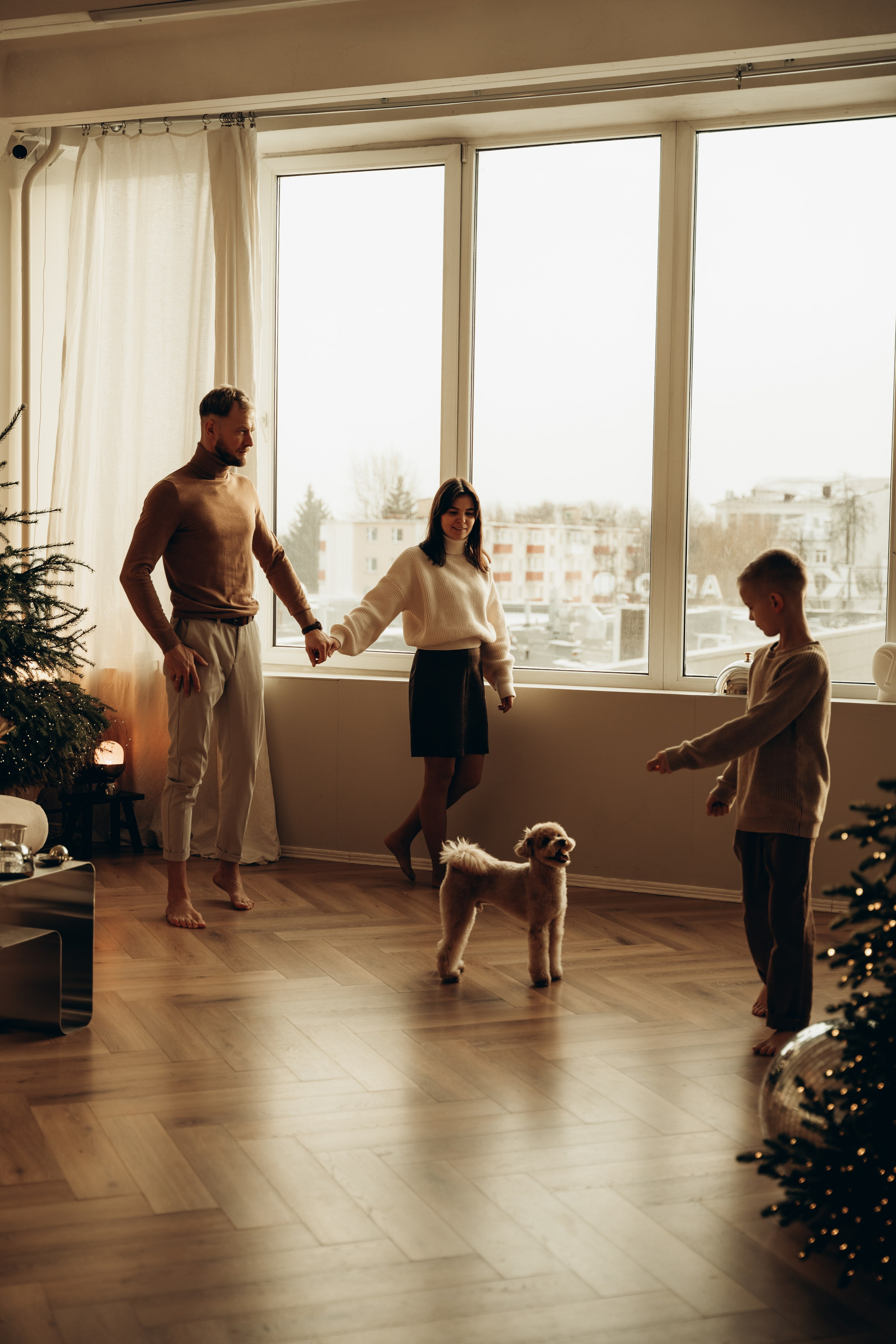 Анна, Евгений, Марк и Тоффи. Фотограф Мария Миллс | Минск