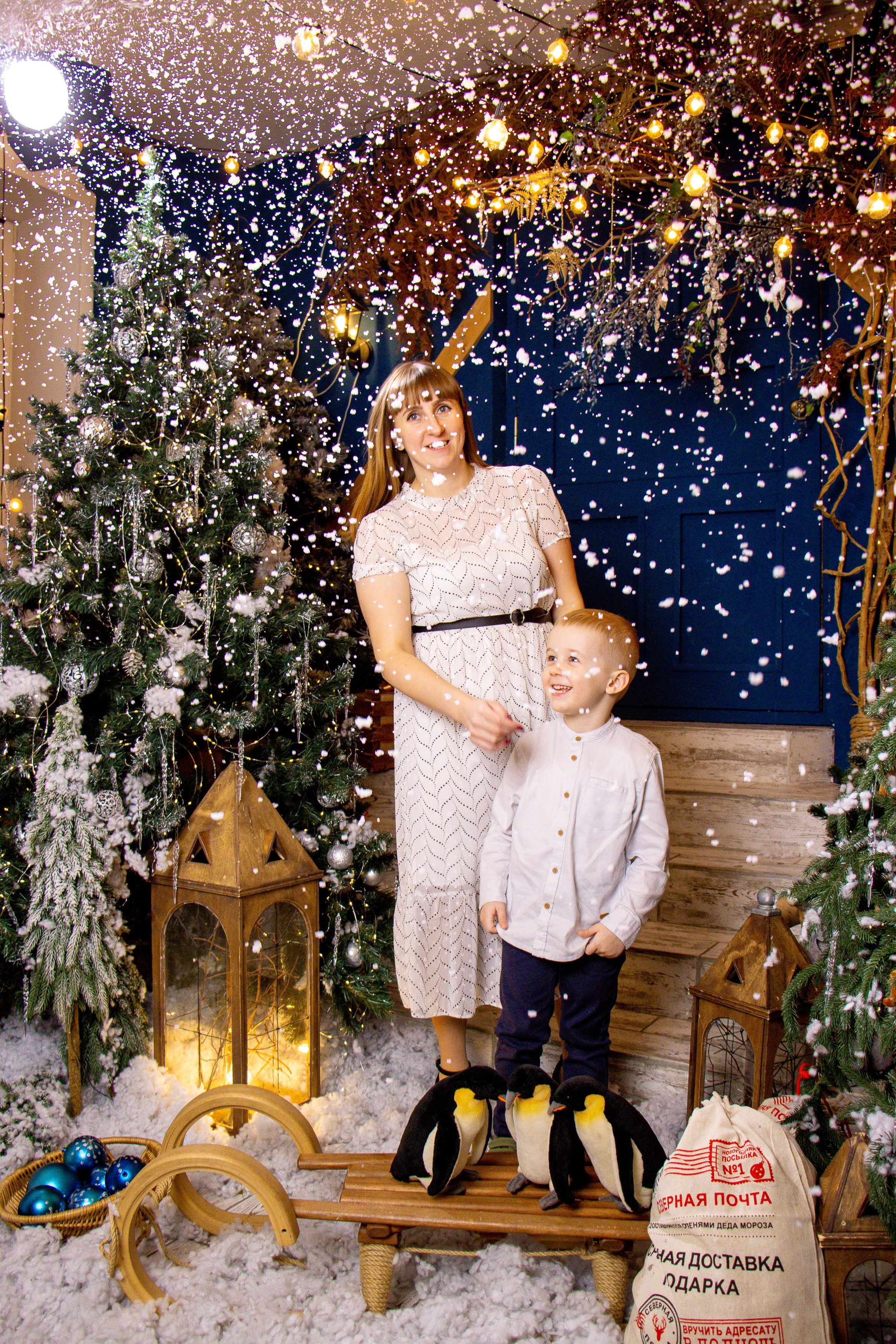 Новогодняя съёмка мама+сын. Фотограф Татьяна Матрос