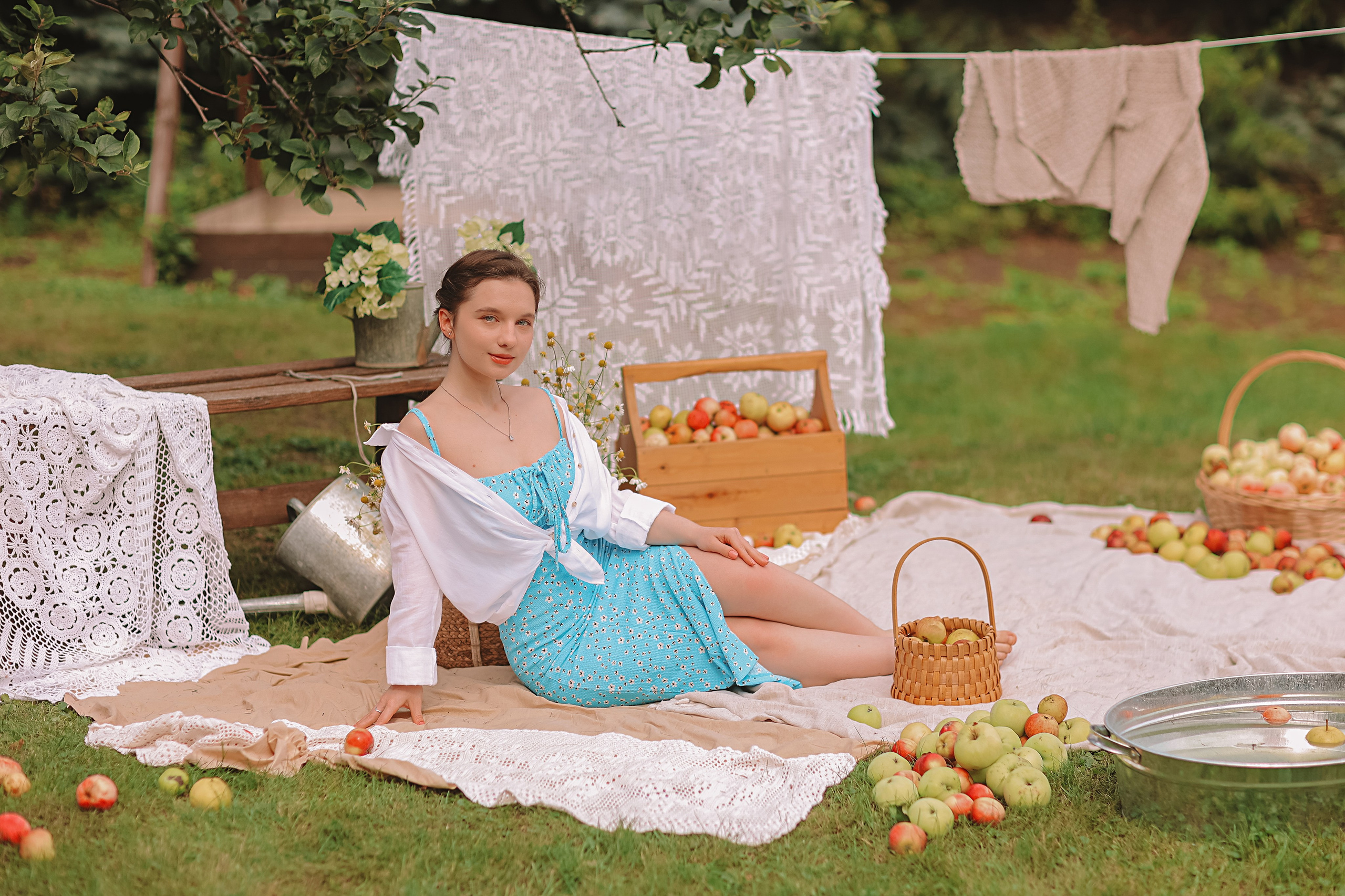 Яблоки. Семейный фотограф Тюмень, фотограф на роды Салмина Мария