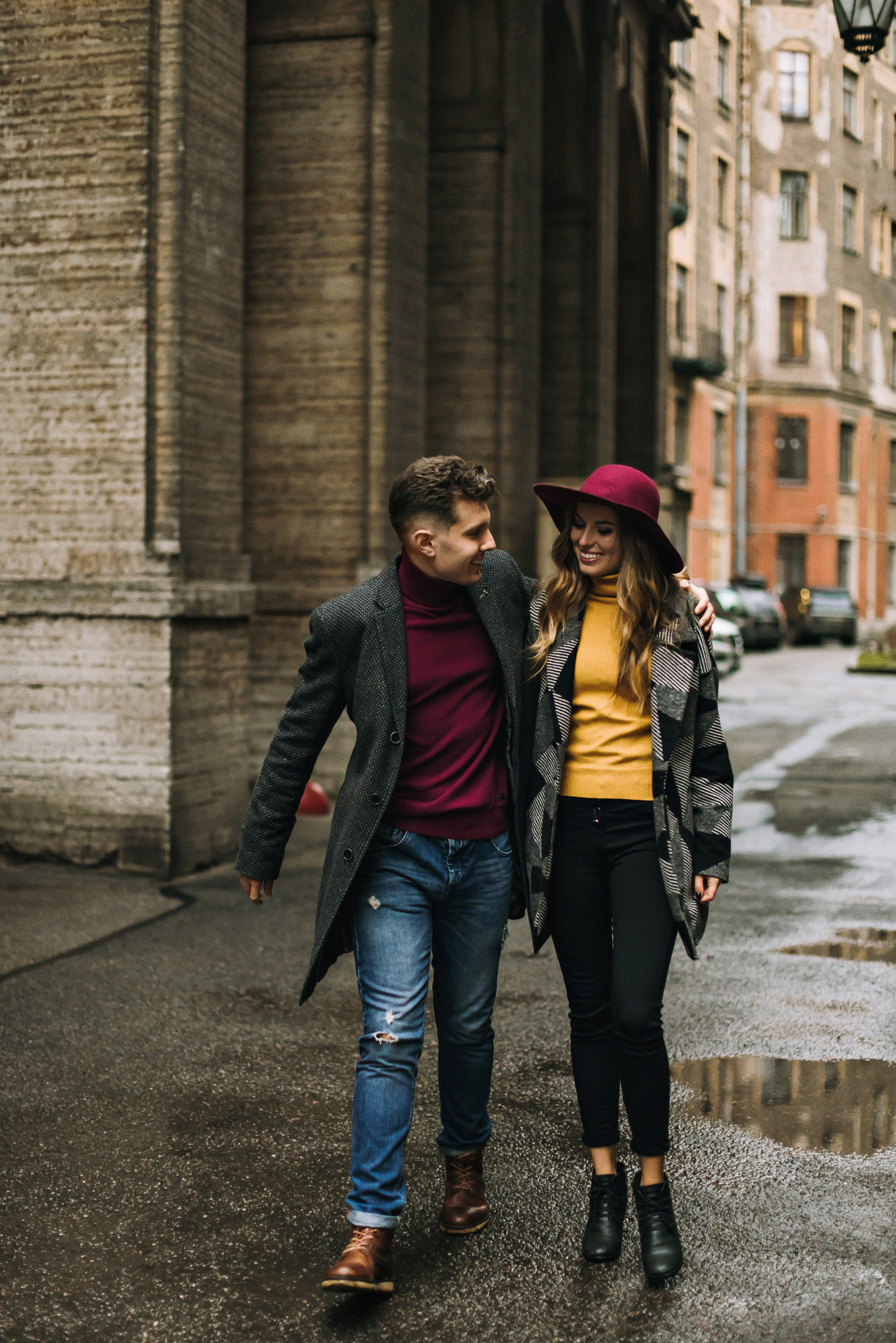 Настя и Игорь. Вечерний центр. Свадебный фотограф в Санкт-Петербурге София Шубик