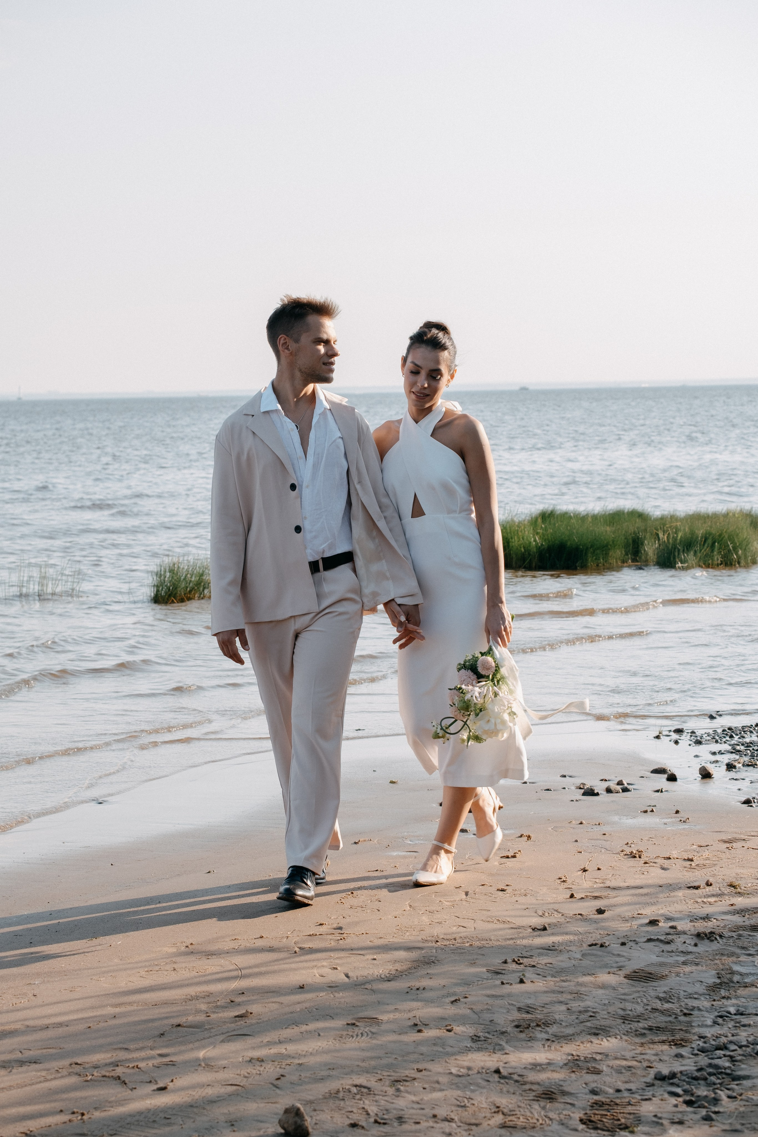 СВАДЕБНАЯ ФОТОСЕССИЯ ВЫЕЗДНОЙ ЦЕРЕМОНИИ (ФИНСКИЙ ЗАЛИВ). Профессиональный фотограф, Санкт-Петербург — Виктория Богомолова