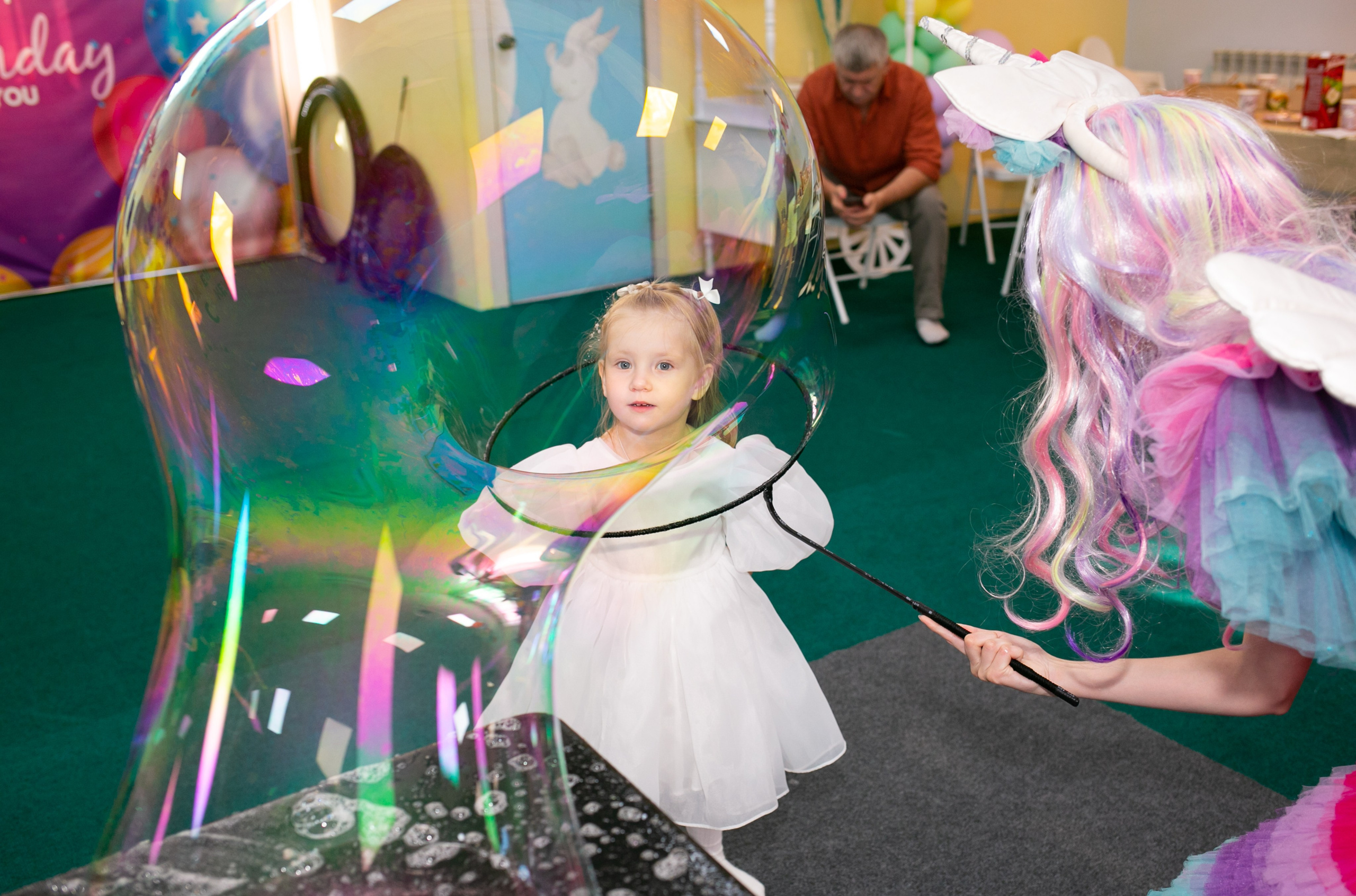 Белый кролик. Единорожка. Фотограф новорожденных и семейный фотограф НСО г. Бердск Марина Львова