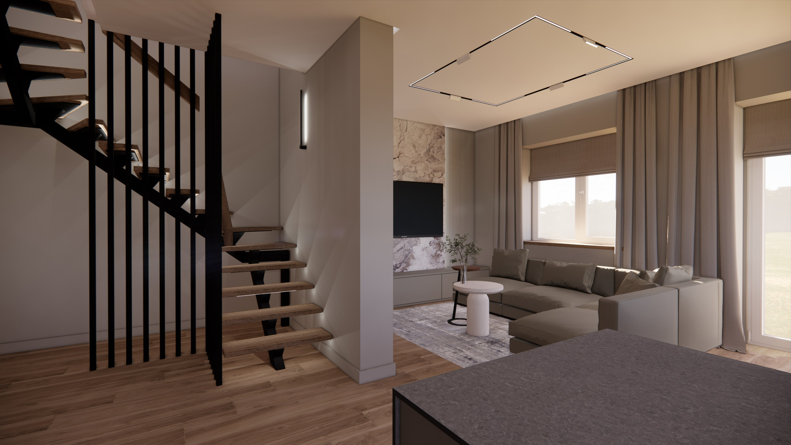 Дуплекс 120 м² в КП ВП-лайт (совместная работа с Любовью Поляковой designpolyakova.ru). Push-design.ru