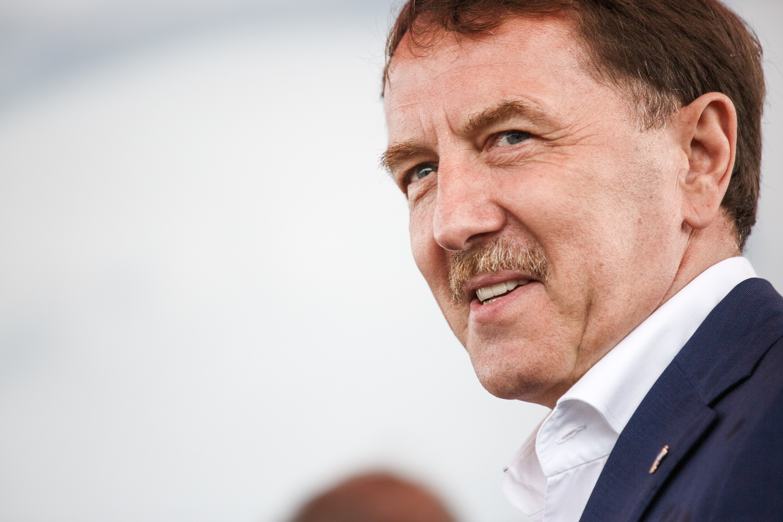 Губернатор Воронежской области Алексей Гордеев во время празднования дня Военно-морского флота, Воронежская область.