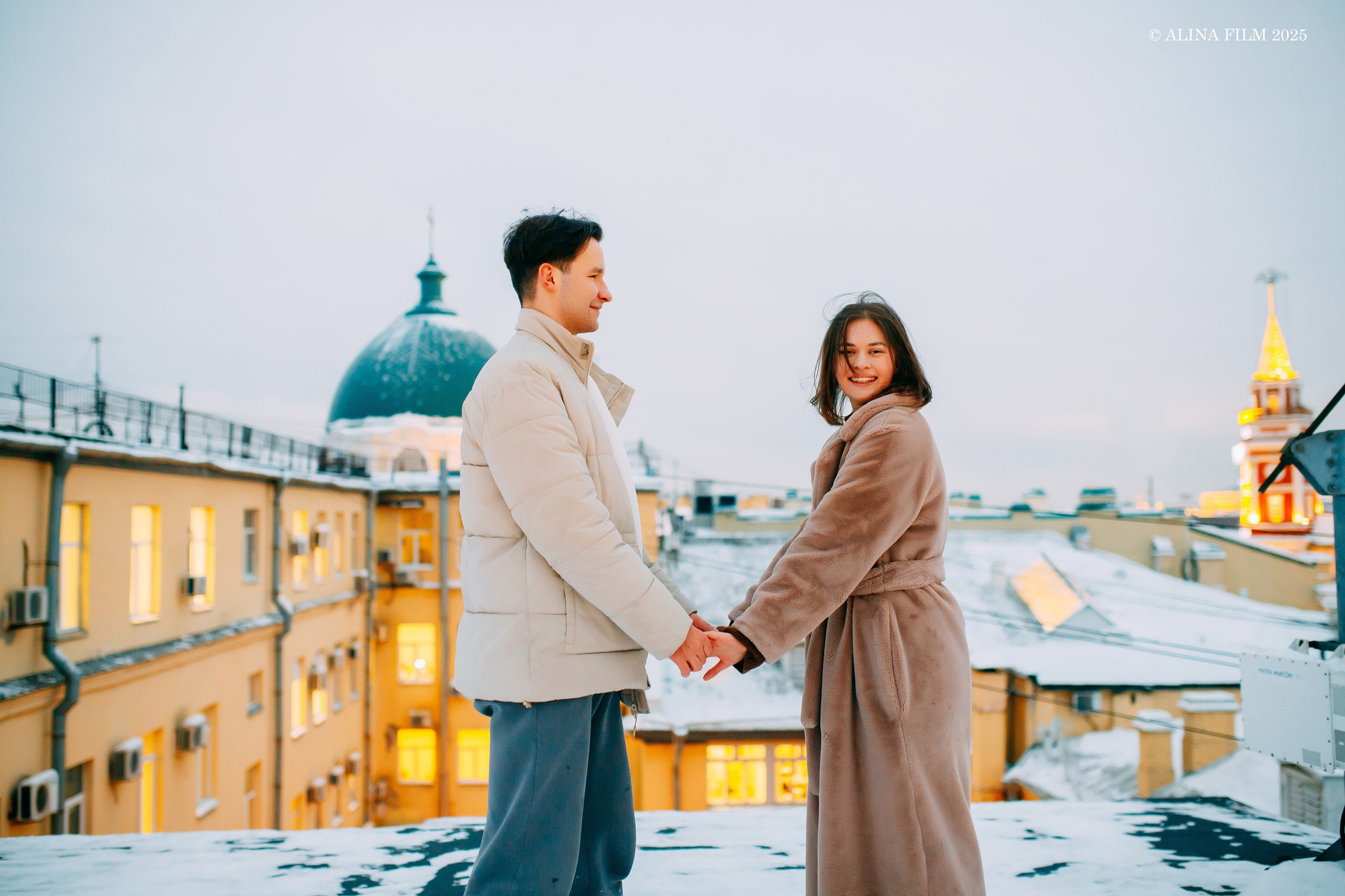 Фотосессия на крыше у Зингера. Фотограф в Санкт-Петербурге Alina Film