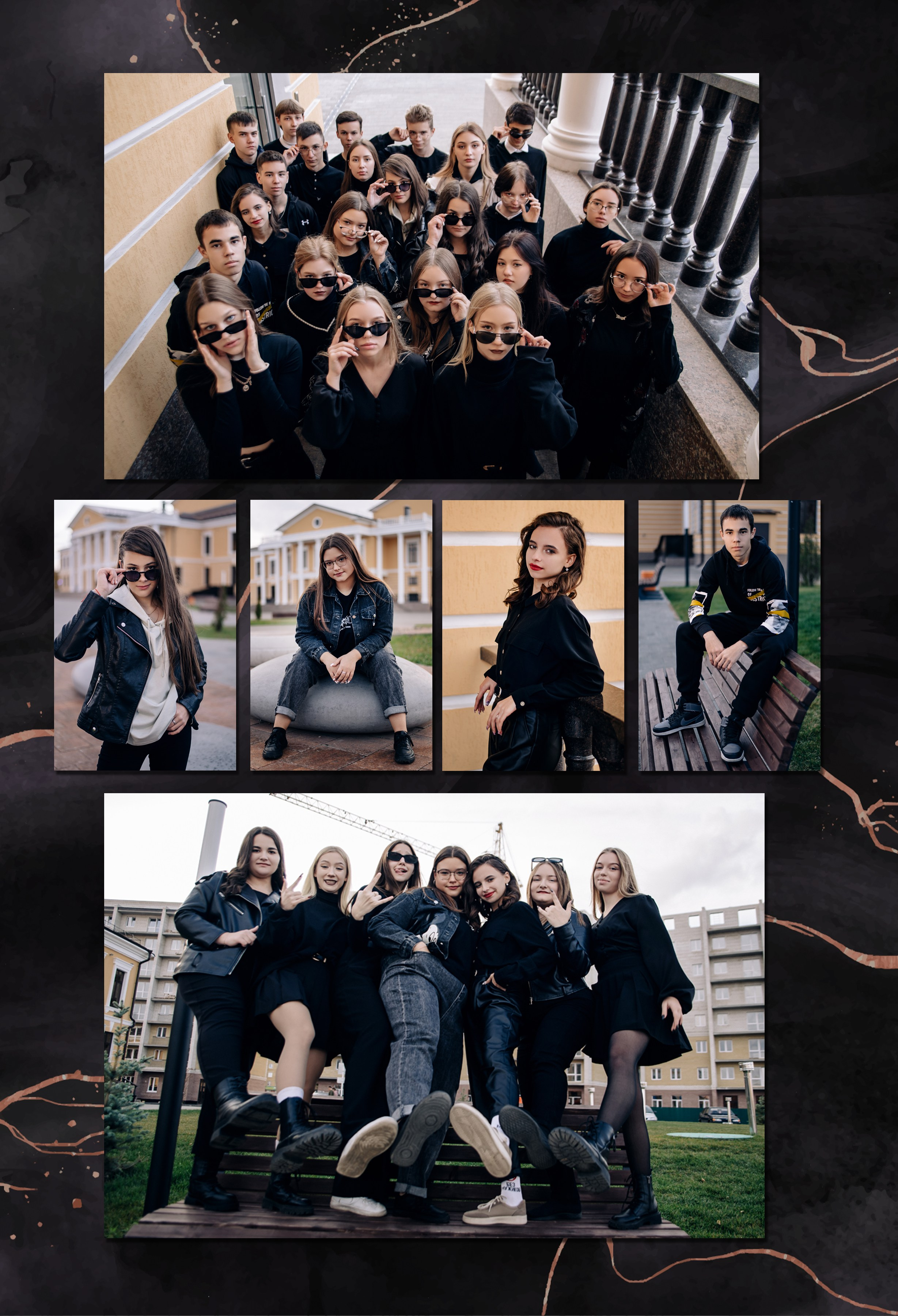 Шаблон фотокниги «Marble Dark». Фотограф — МАРИЯ МЕДВЕДЕВА