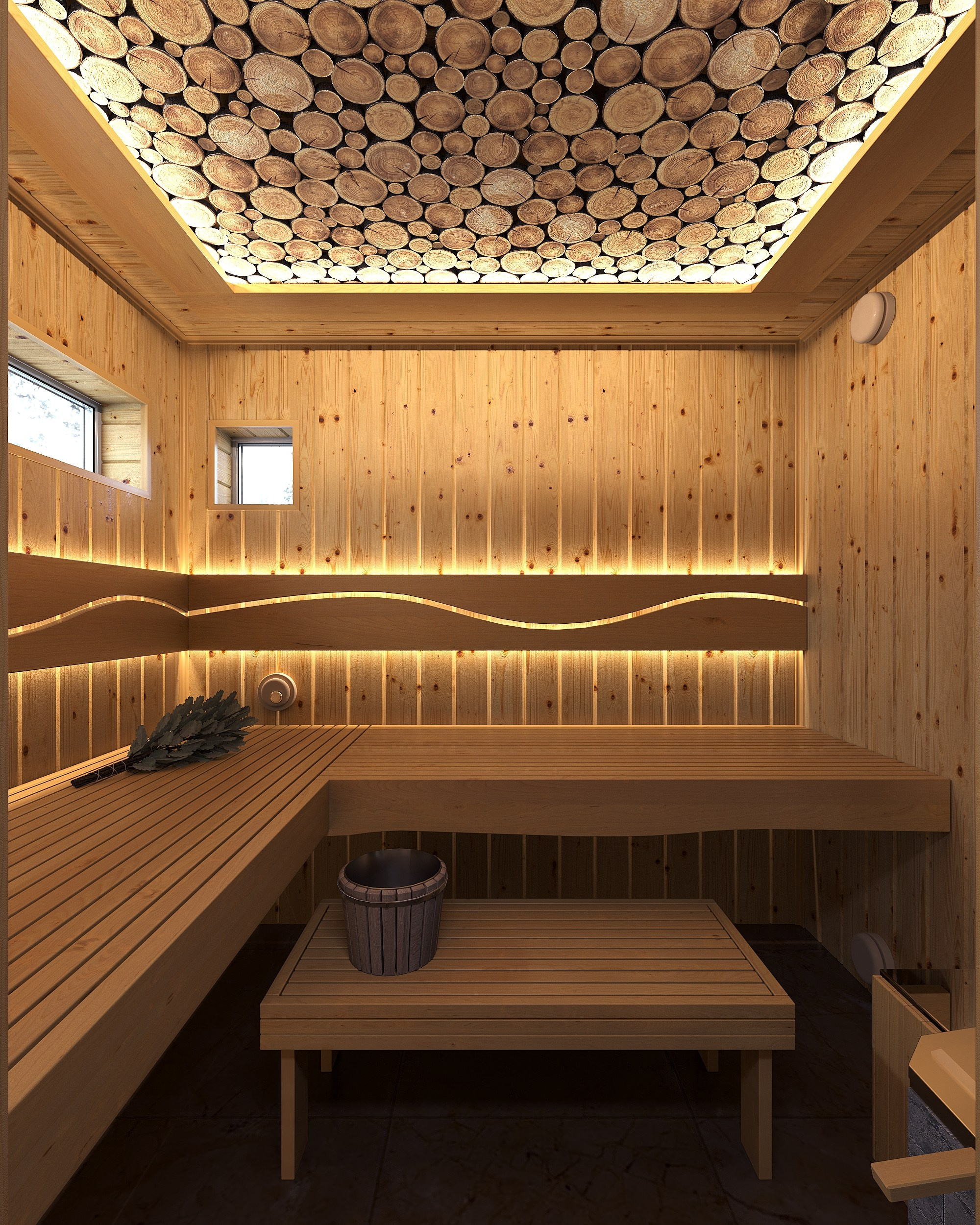 Баня. 3D визуализация