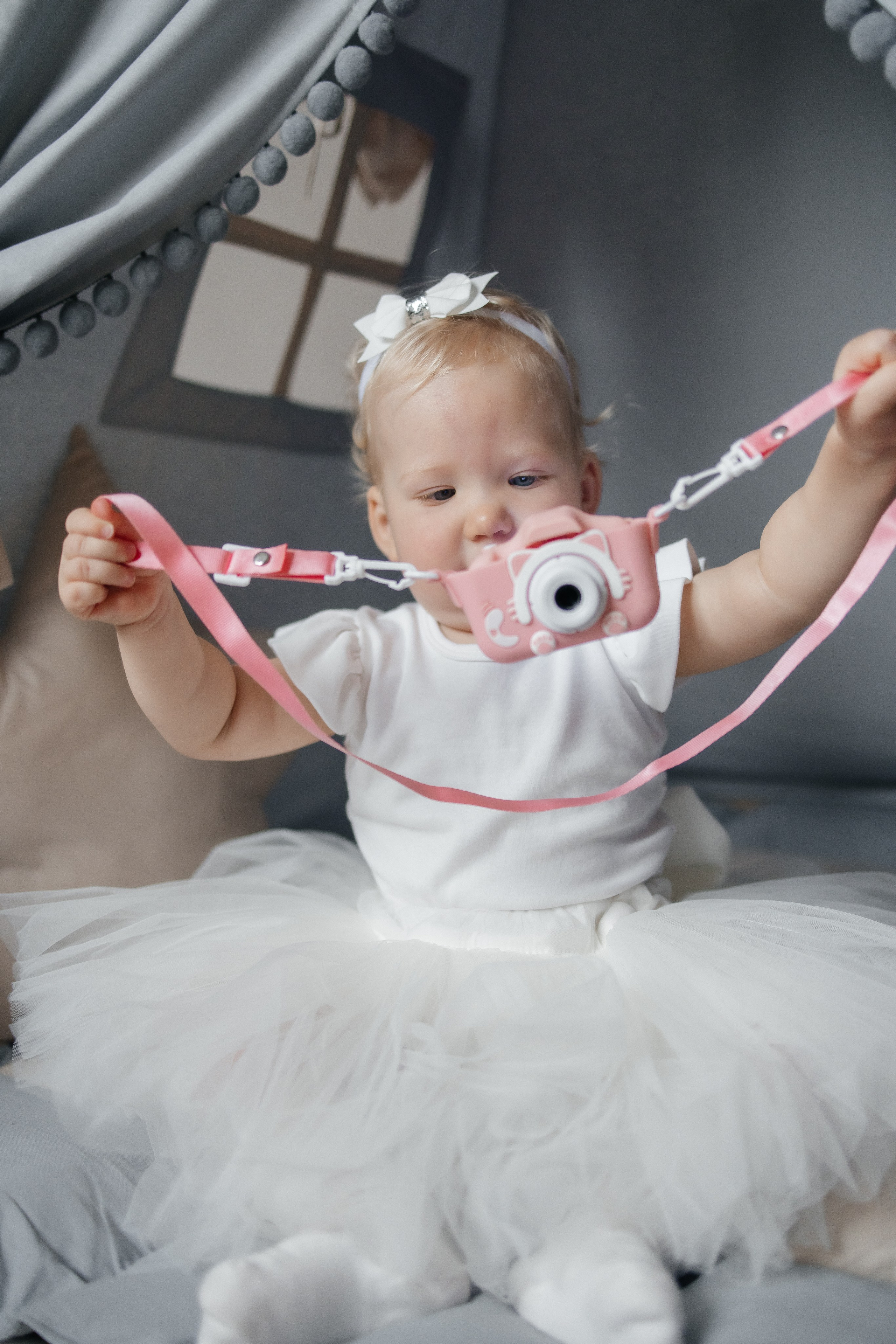 1 годик Еве (домашняя съемка). Профессиональный фотограф Кристина Искусных. Талдом- Москва