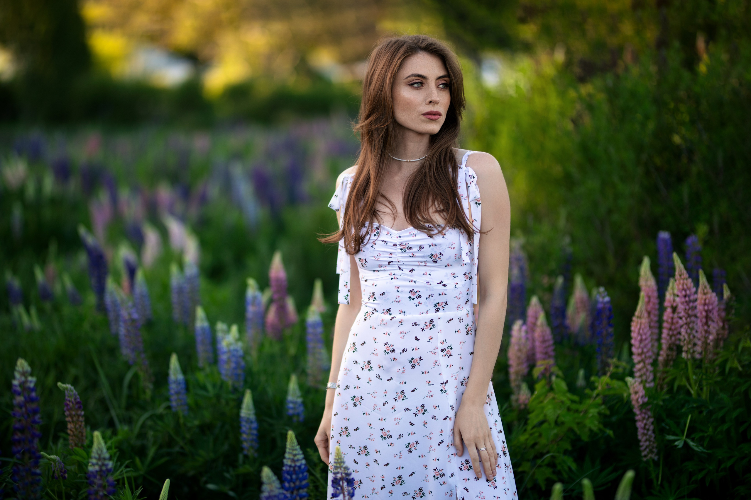 Фотосессия с Надеждой с люпинами в формате «для себя». Дмитрий Шульгин, портретный фотограф в Воронеже