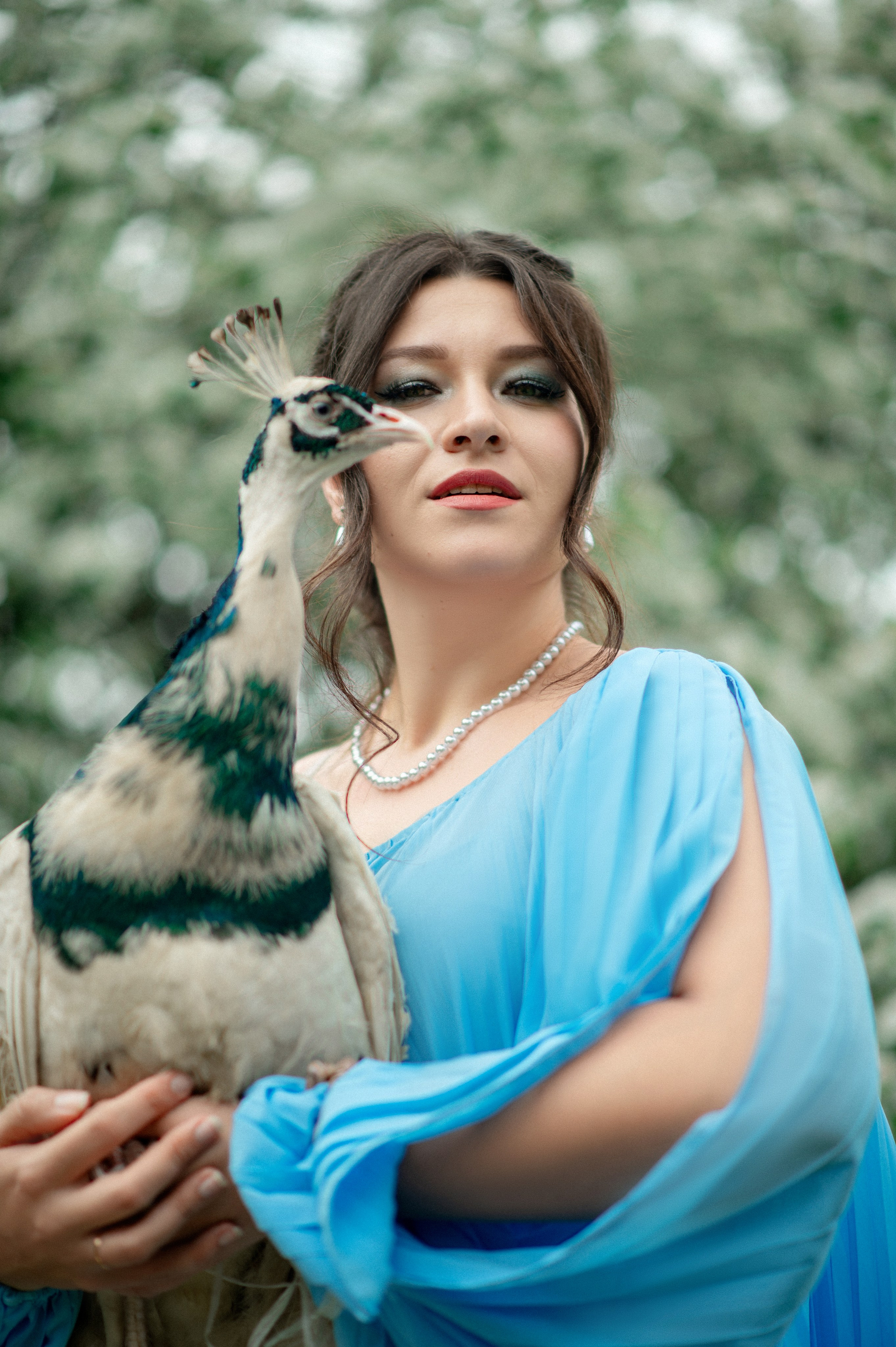 Алена. Съемка с павлинами. Фотограф в Санкт-Петербурге Ковалева Елизавета