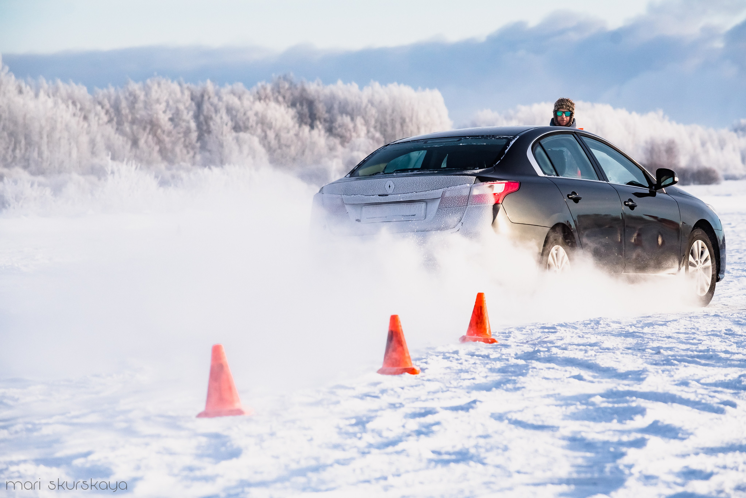 Контраварийная практика вождения автомобиля. Мотофотограф в Санкт-Петербурге Мария Скурская