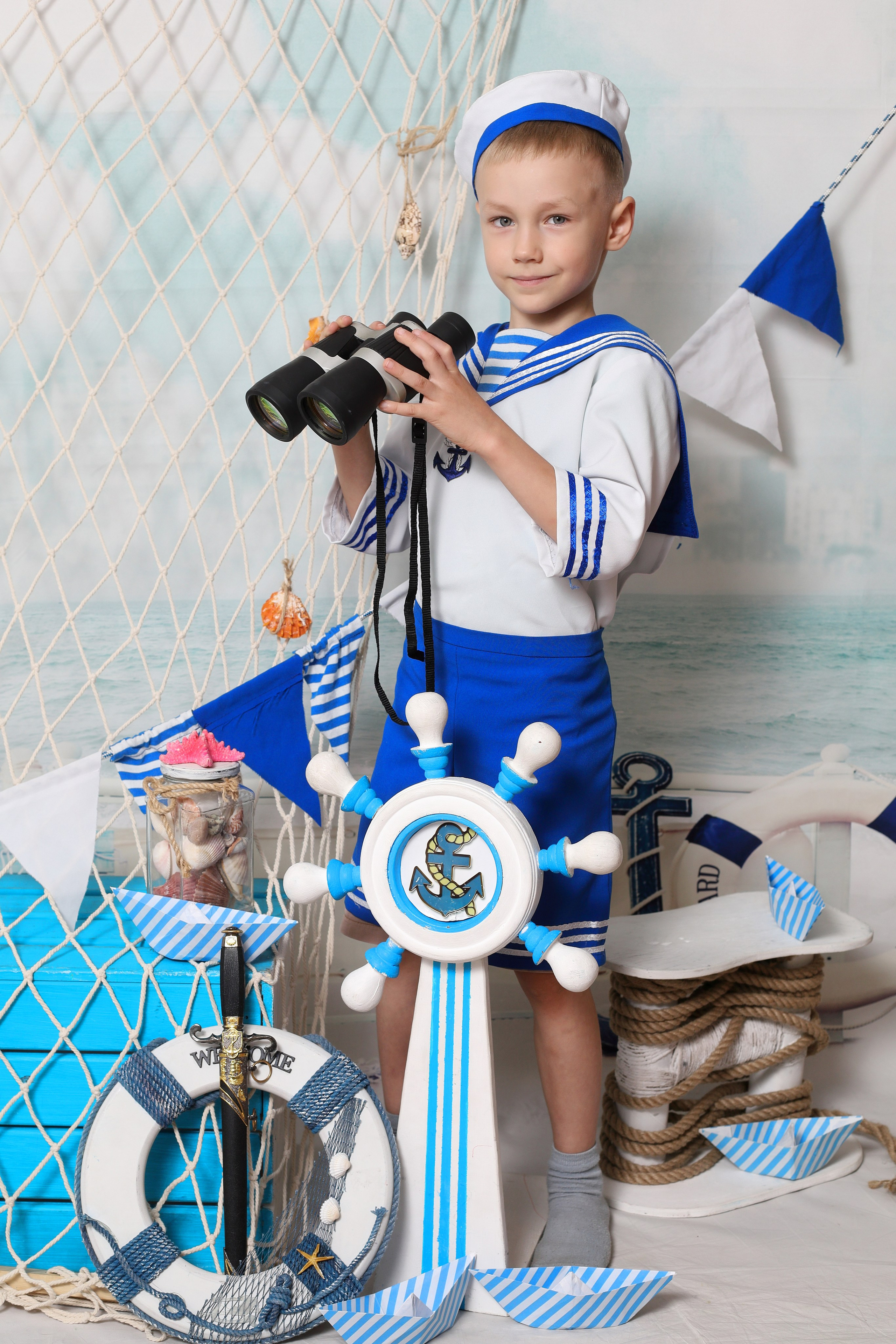 Морячка и моряк. Детская выездная фотостудия