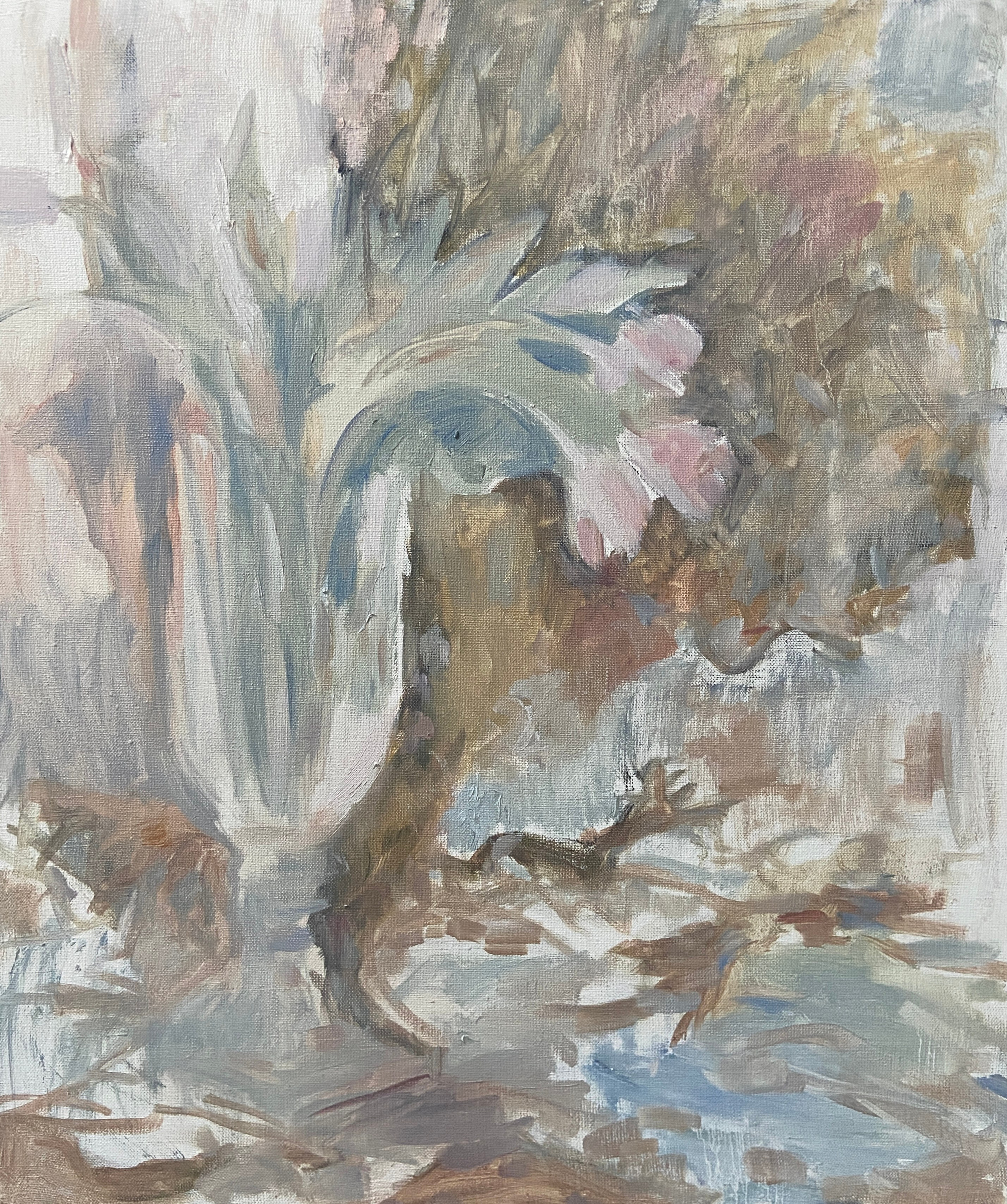 Тюльпаны в вазе. Холст, масло. 60х65. 2025