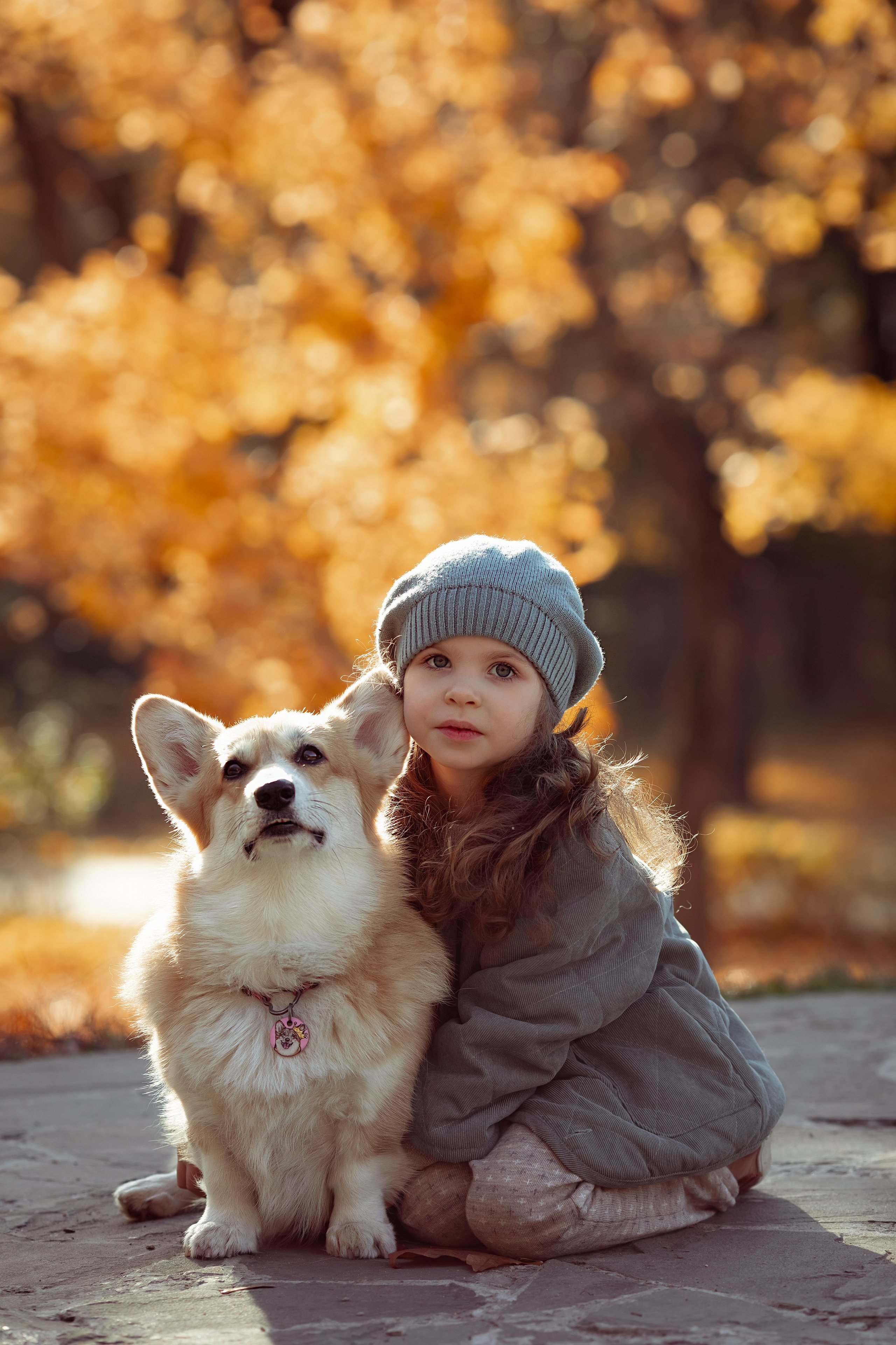 Эва с корги. Семейный и детский фотограф в Москве Дорогова Екатерина