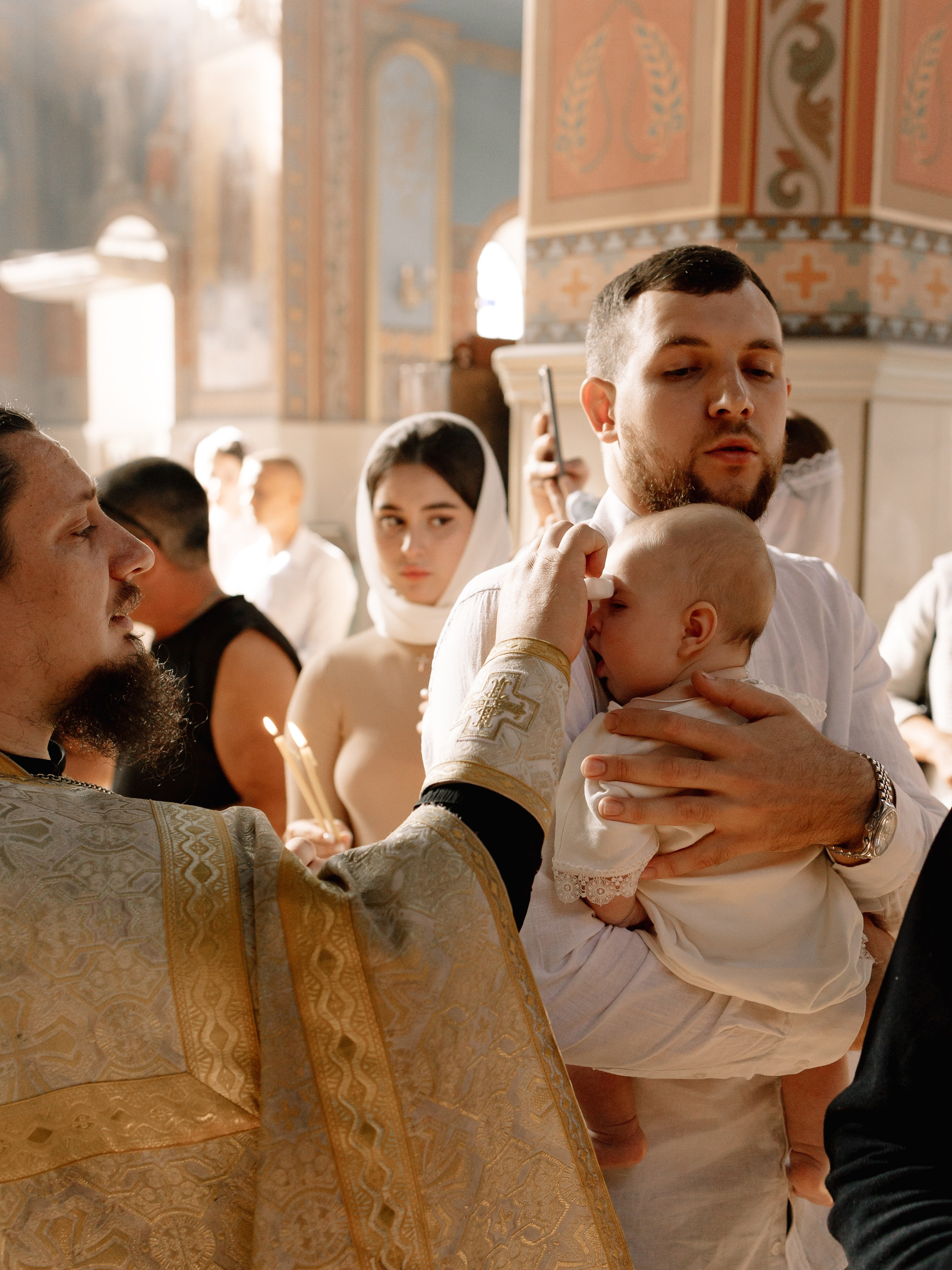 Таинство крещения Миланы. Семейный фотограф в Краснодаре Храмова Анна