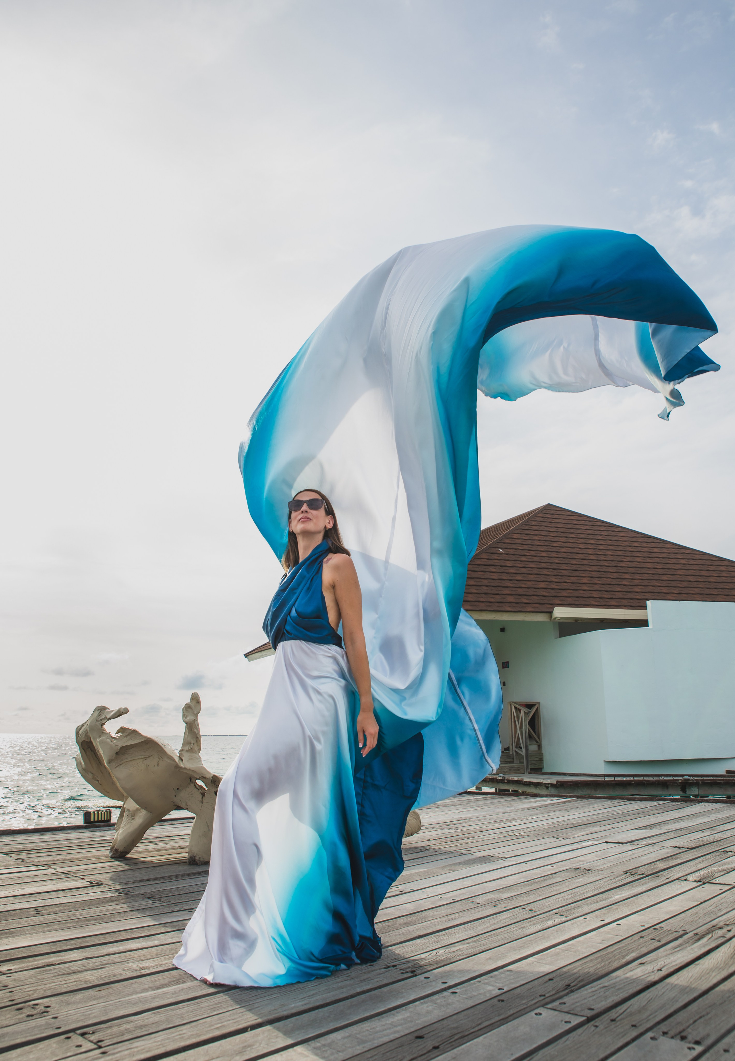 Летящие платья. Photographer in Maldives