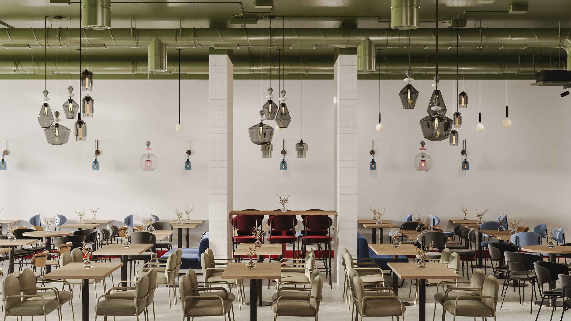 3D визуализация кафе. 3D Визуализация